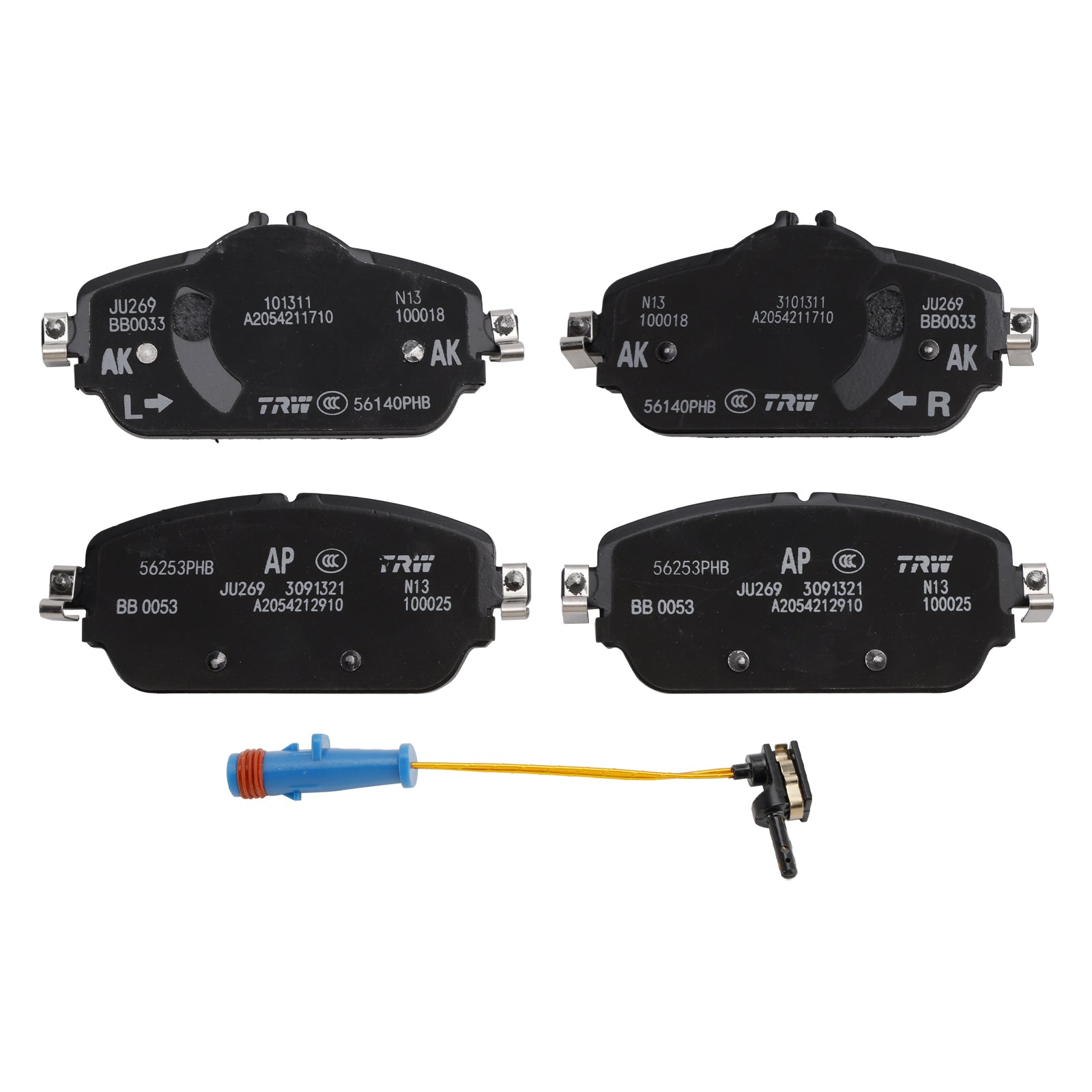 Mercedes-Benz C-Class 205 E-Class 213 Front Brake Pads A0004208903 For With Wear Sensor 1695401617