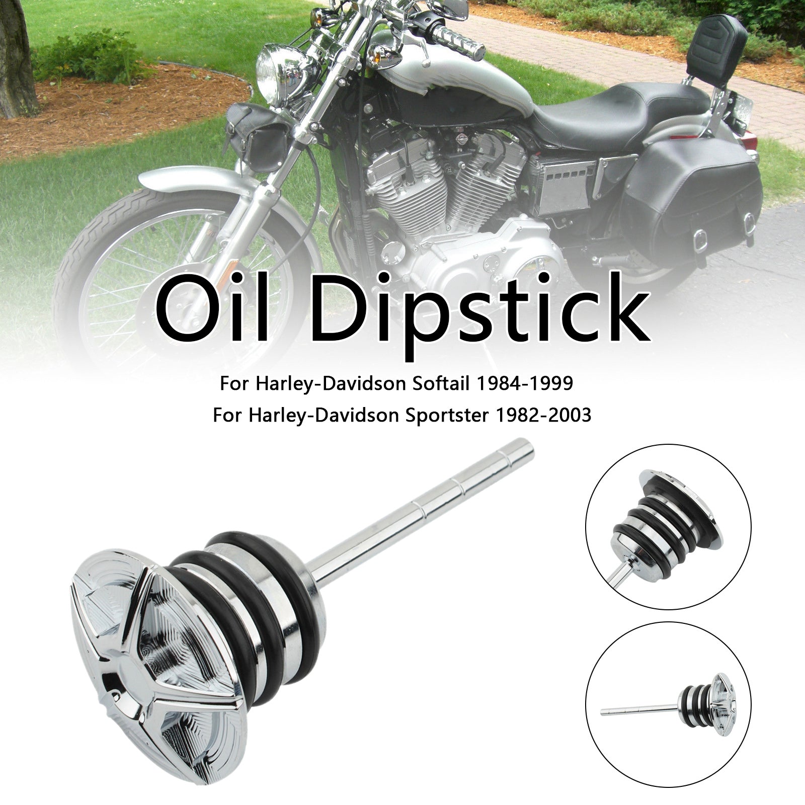 Oil Dipstick Tank Cap Plug For Softail 84-99 Sportster 82-03