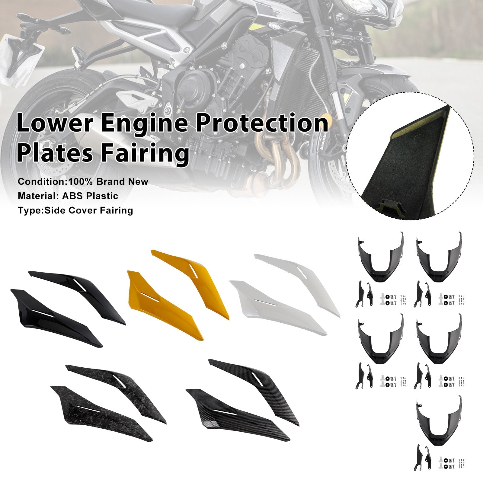 2023-2025 Street Triple 765 R/RS Engine Lower Belly Pan Panels Guard Fairing