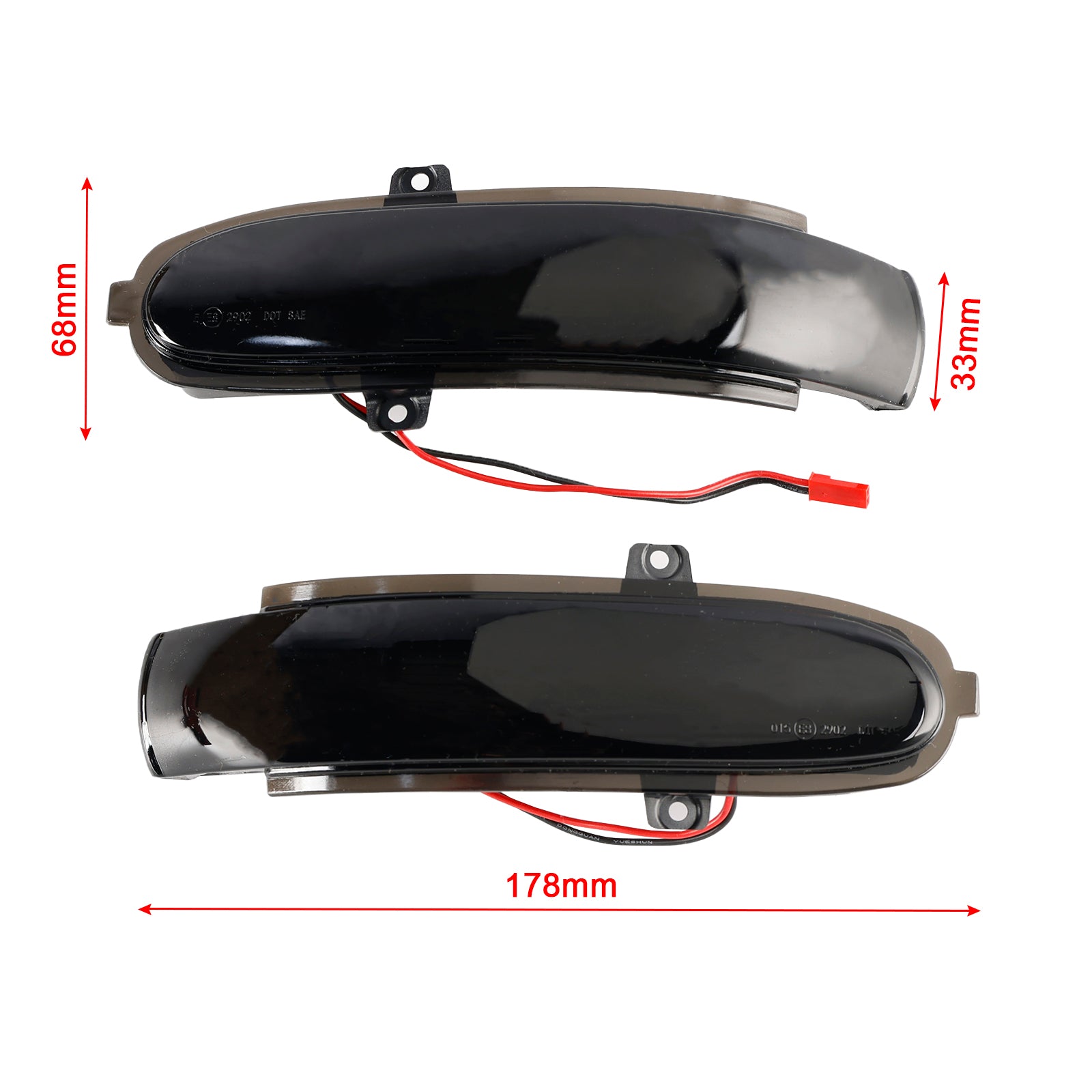 Smoked LED Sequential Side Mirror Turn Signal Light for Mercedes-Benz C W203