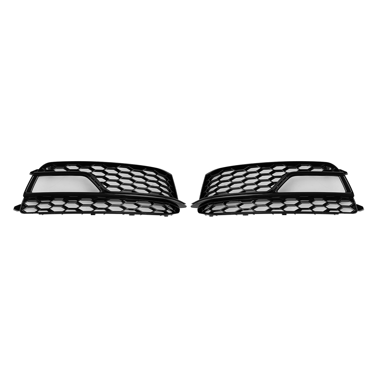 2013-2016 AUDI A5 S-Line S5 2PCS Front Fog Lamp Black Grille Grill