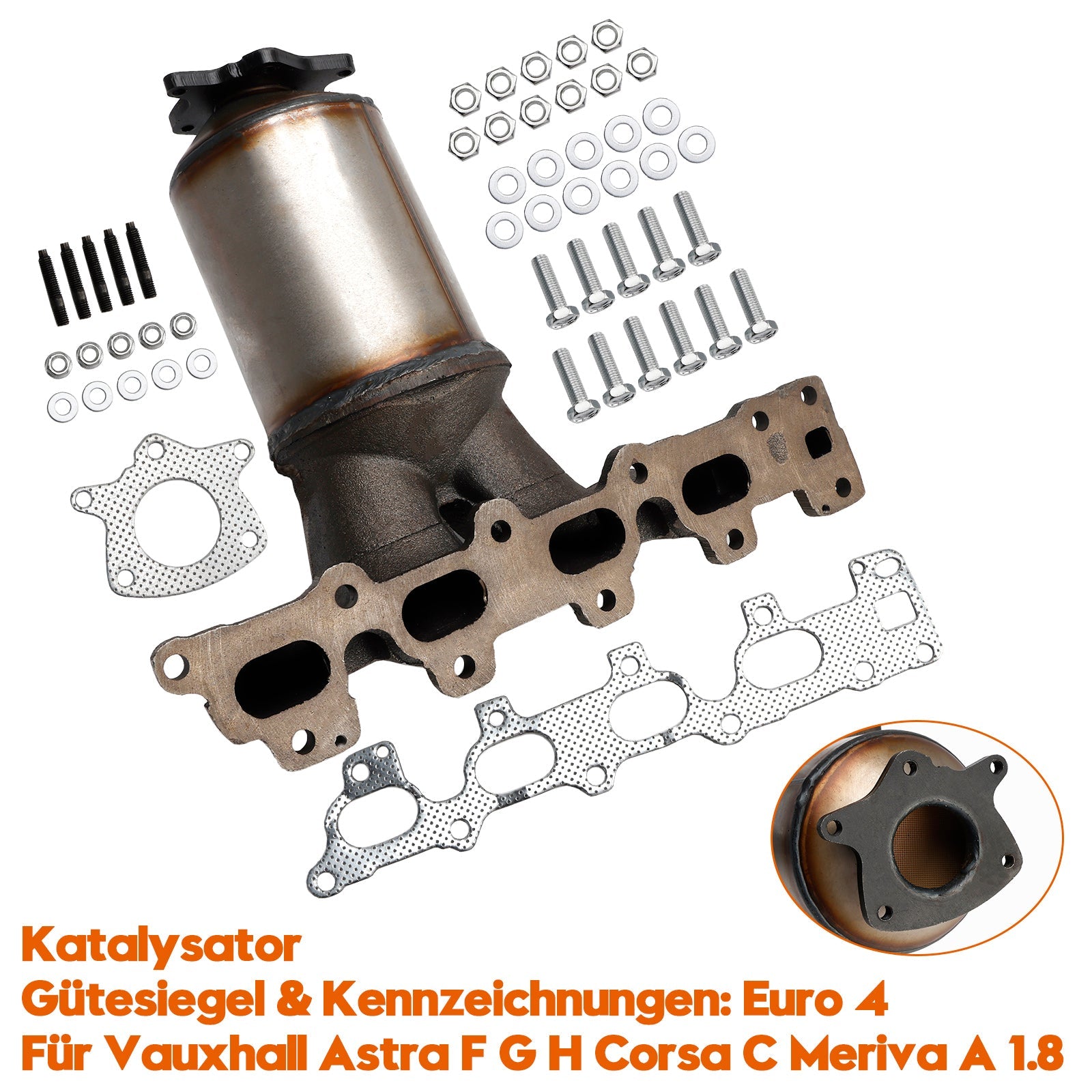 09/2003-up Opel ASTRA G Cabriolet (T98) 1.8 16V (F67) Manifold Catalytic Converter 850062 BM91021H