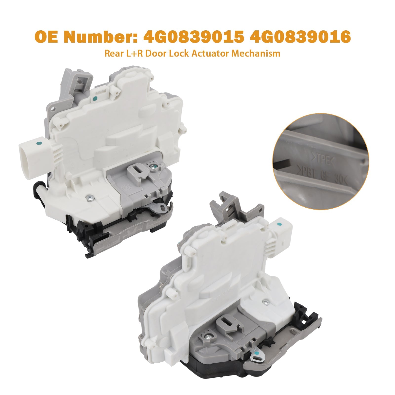 Rear L+R Door Lock Actuator Mechanism 4G0839015 4G0839016 For Audi A3 A6 A7 Q3