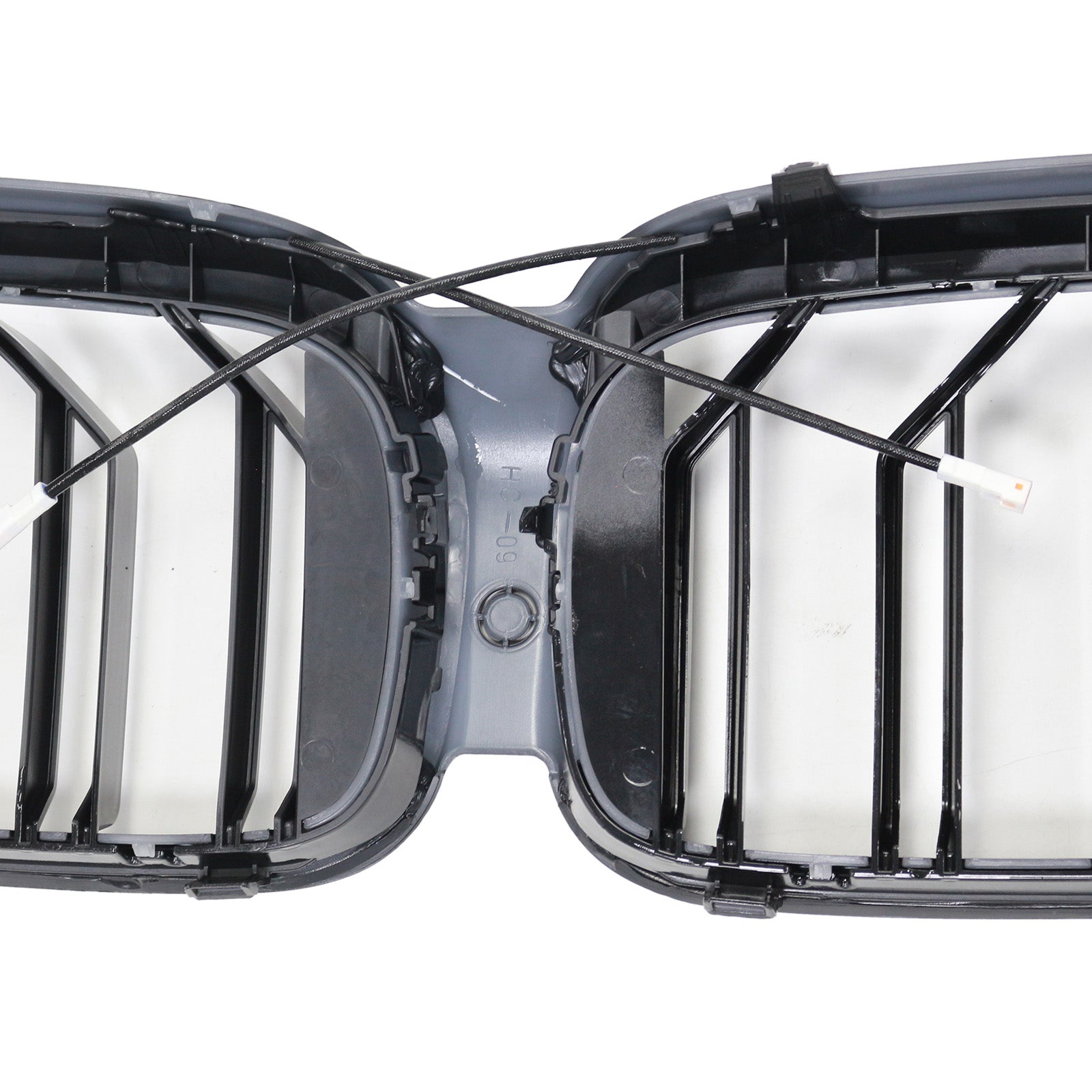 Double Slat Front Kidney Grille Fit BMW 5 Series G30 G31 2017-2020 Gloss Black
