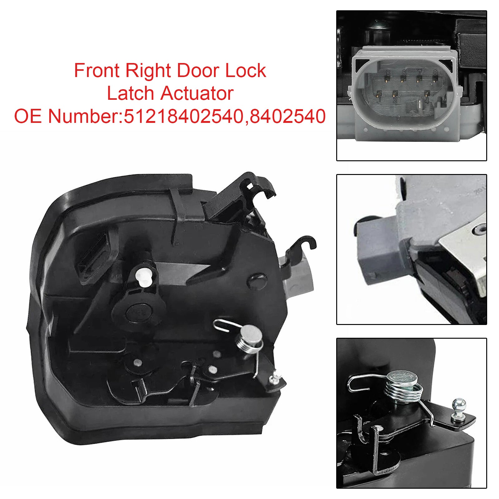 2003/10-2006/09 BMW X5 E53 3.0d 2993 ccm, 160 KW, 218 PS Front Right Door Lock Latch Catch Actuator 51218402540