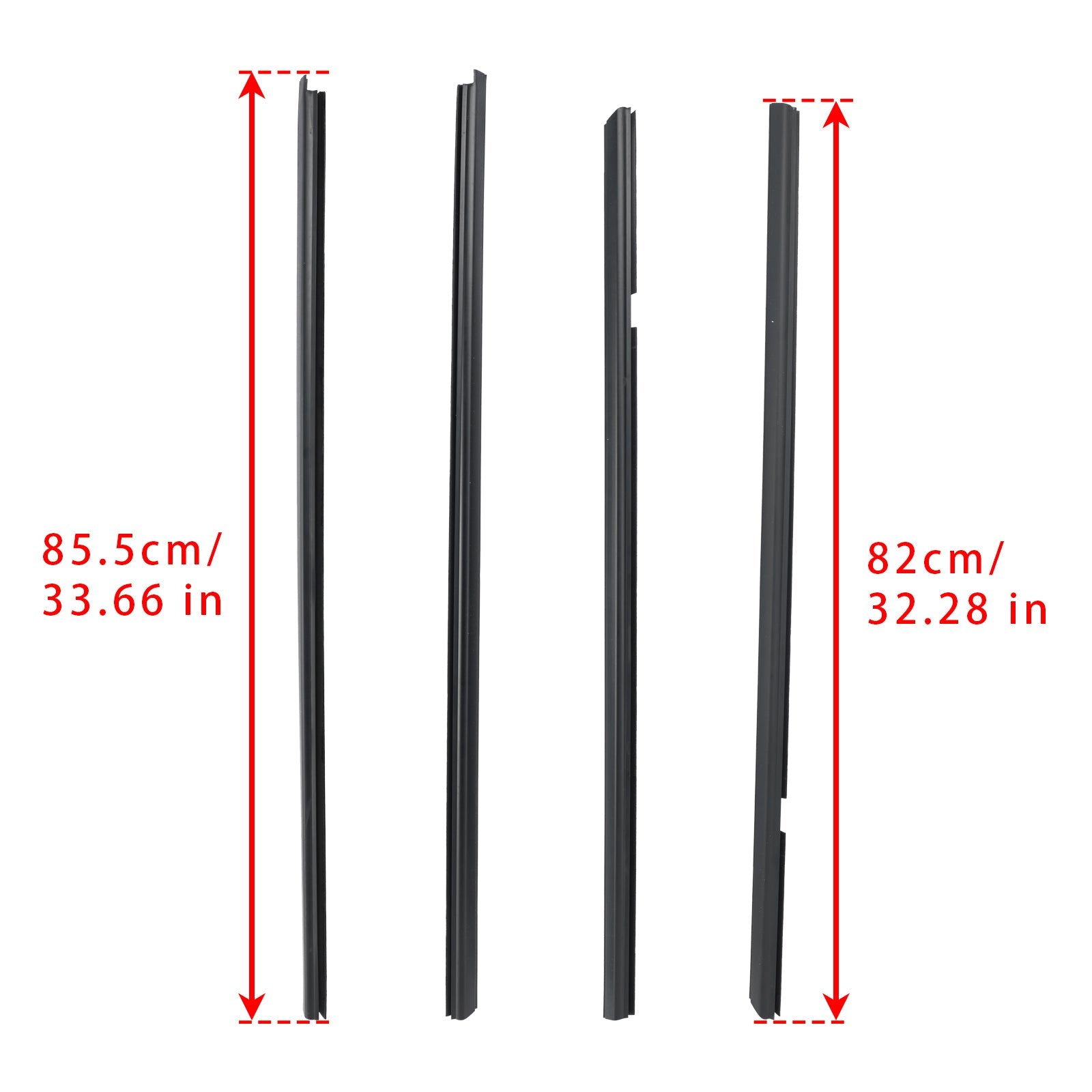 Honda Insight 2010-2014 4PCS Outside Window Moulding Weatherstrip