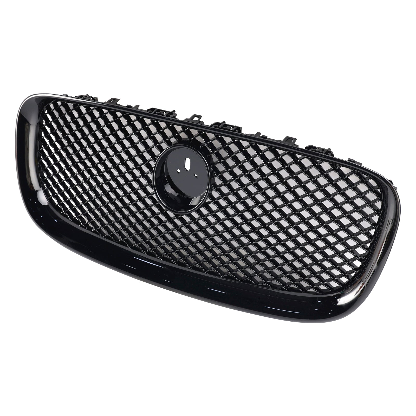XF-R Style Front Bumper Grill Grille Fit Jaguar XF 2012-2015 Gloss Black