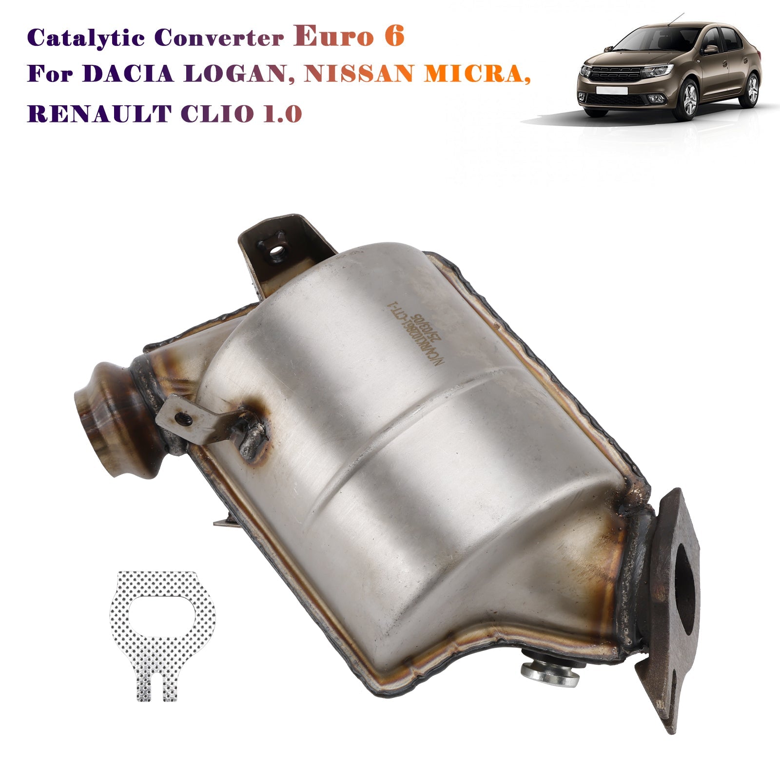 Catalytic Converter 208A05482R for Dacia Logan Sandero Renault Clio 1.0