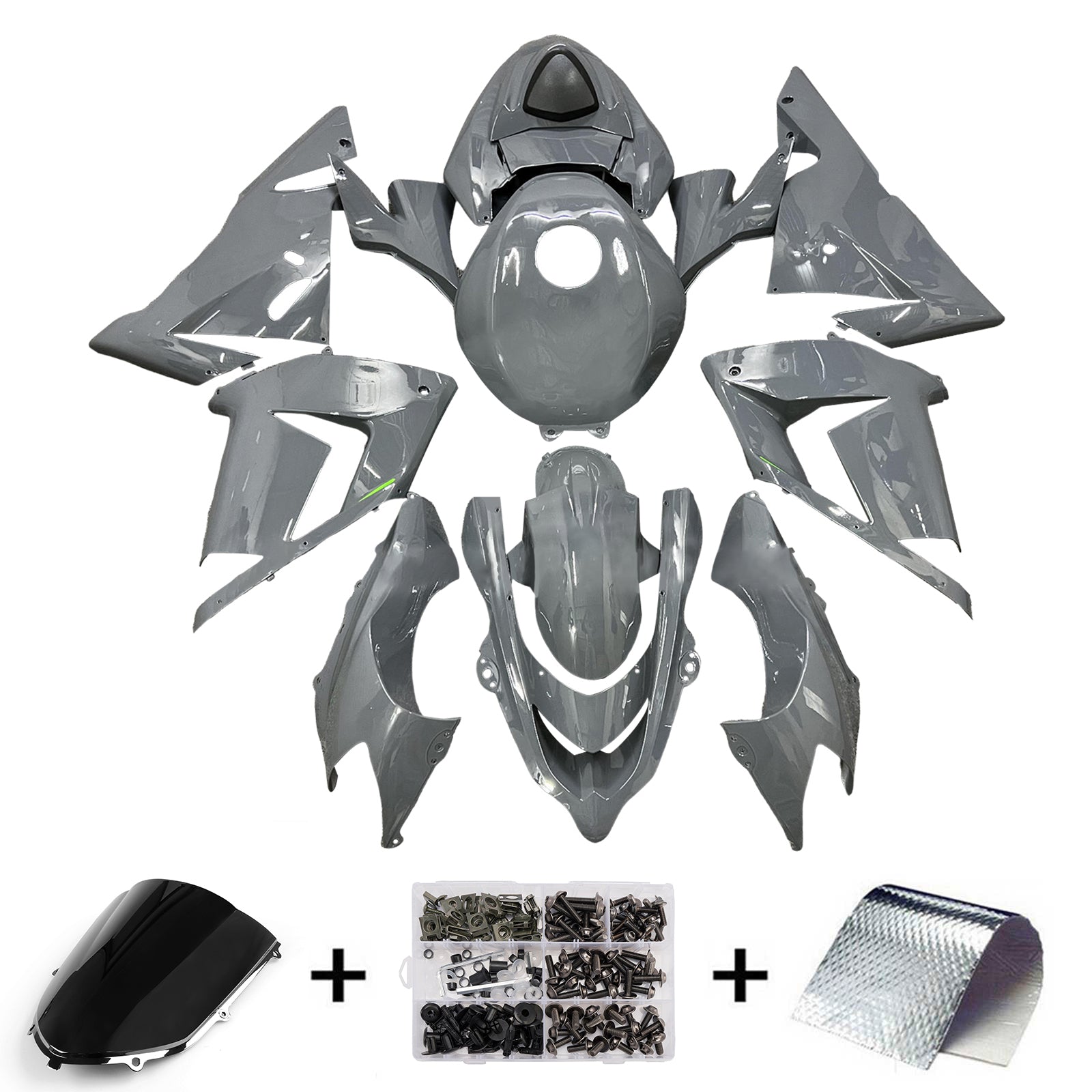 Injection Fairing Kit Bodywork Plastic ABS fit For Kawasaki ZX10R 2004-2005