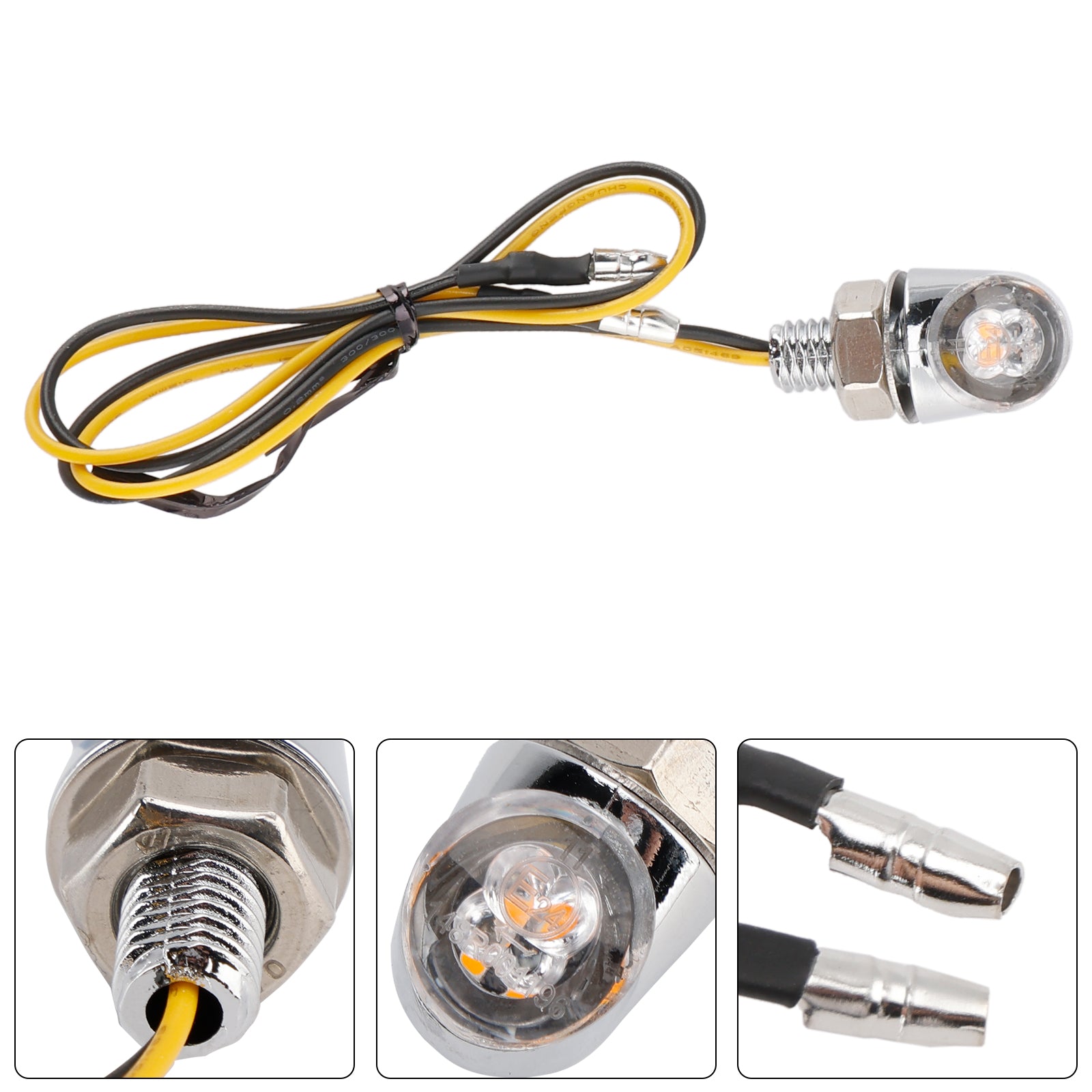 12V LED Turn Signal Indicator Light 8mm Universal Motorcycle For Honda