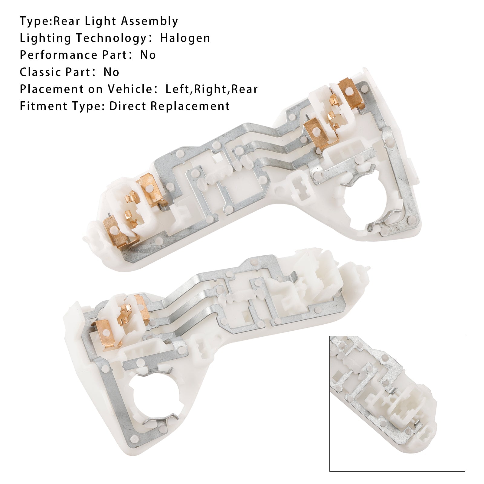 2013-2017 VW GOLF 2PCS Inner Tail Light Bulb Carrier RHD 5G0945259A/60A