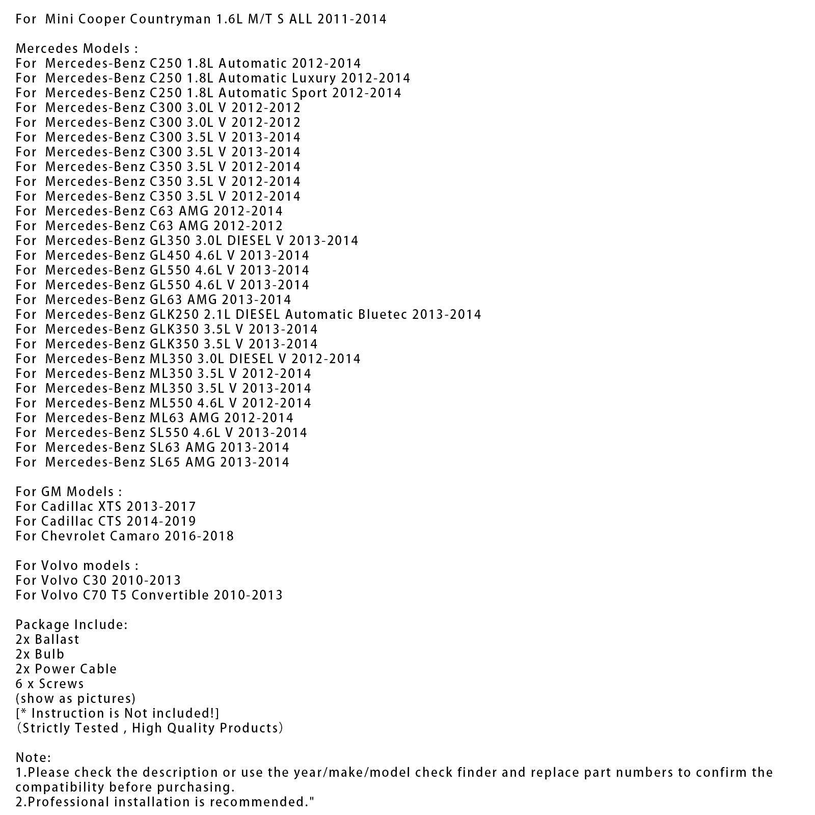 2014-2016 BMW Z4 3.0L 6 cylinder A/T sDrive35i Xenon HID Headlight Ballast Control Module 130732926301 7255724