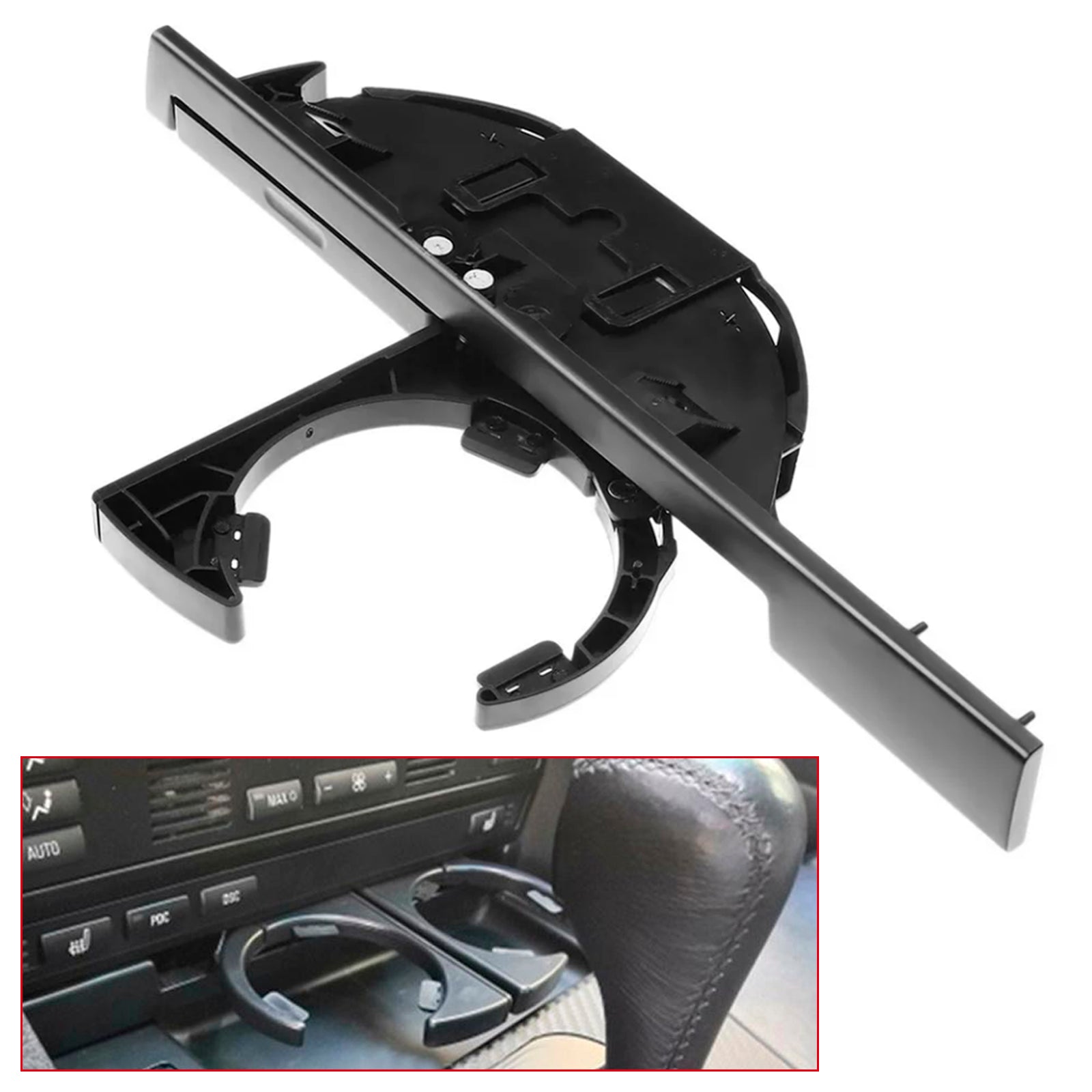 New Black Console Front Cup Holder 51168190205 For BMW E39 525i 540i (LHD)