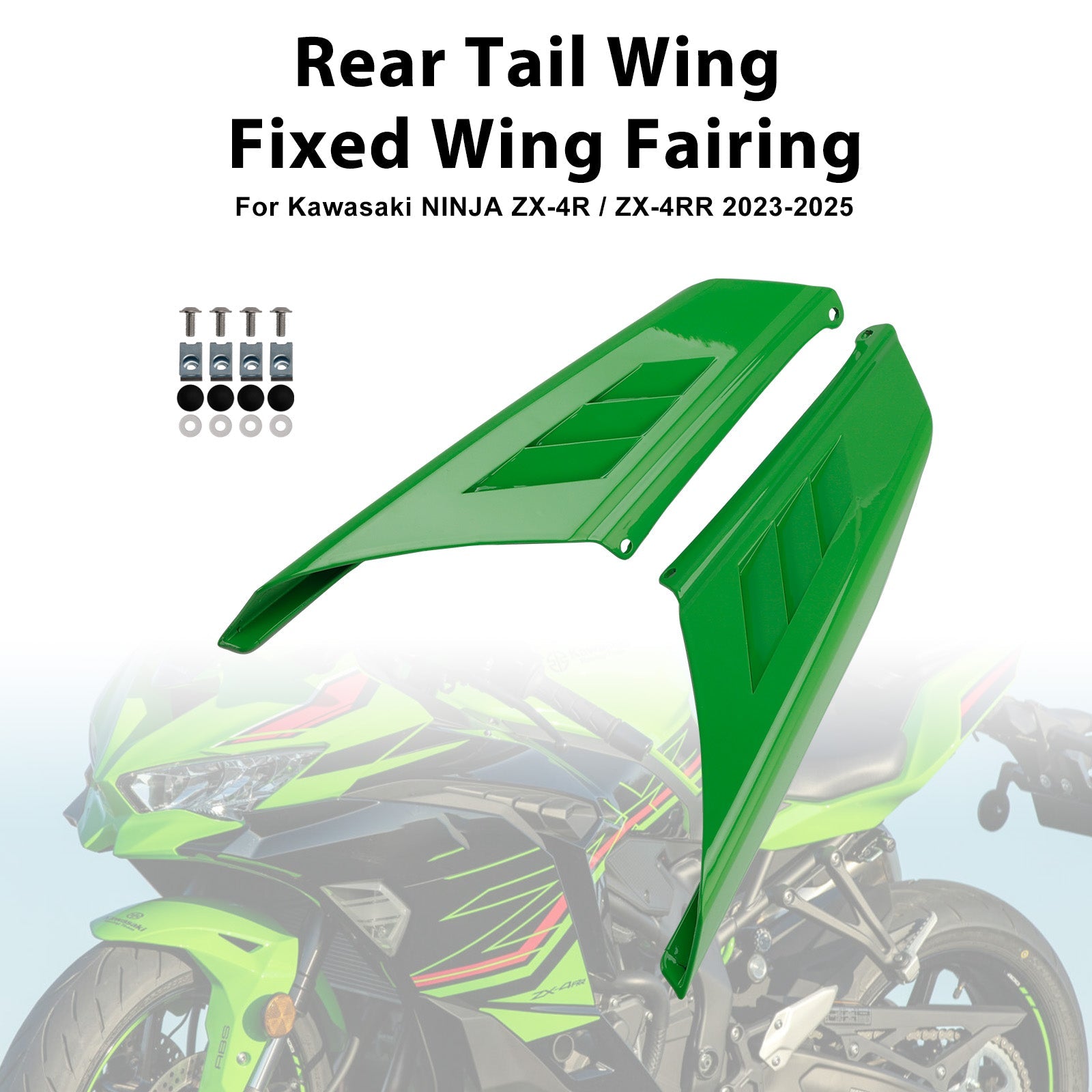 2023-2025 Kawasaki NINJA ZX-4R ZX-4RR Rear Tail Wing Fixed Wing Fairing