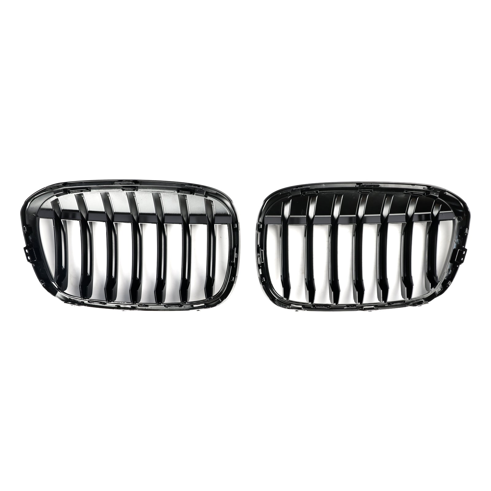 BMW X1 F48 F49 2016-2018 2PCS Gloss Black Front Kidney Grille Grill
