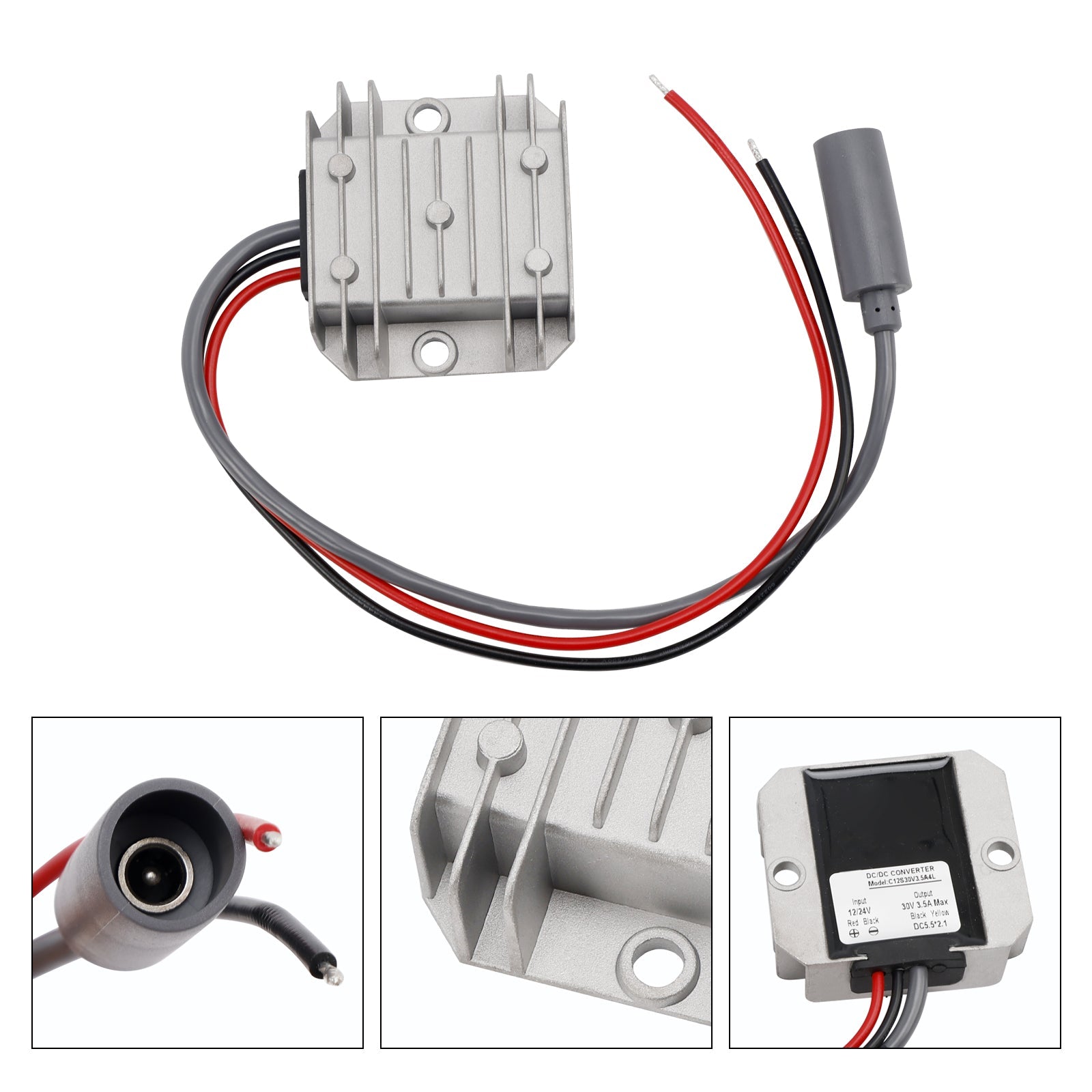 Mini 12V Adapter DC Step Up Converter 12V/24V To 30V 3.5A 105W Smart Boost