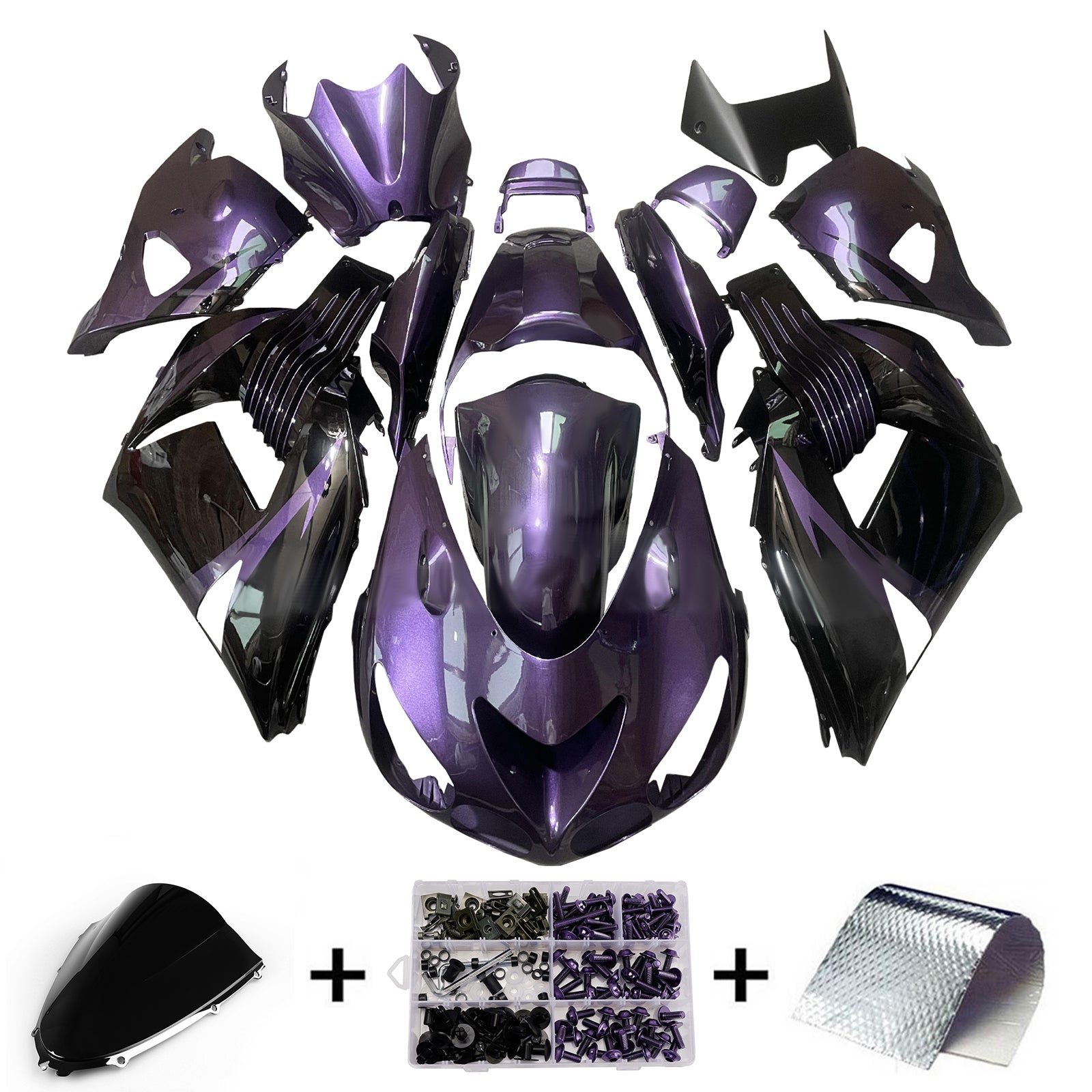 Injection Fairing Kit Bodywork fit For Kawasaki ZX14R ZZR1400 2006-2011