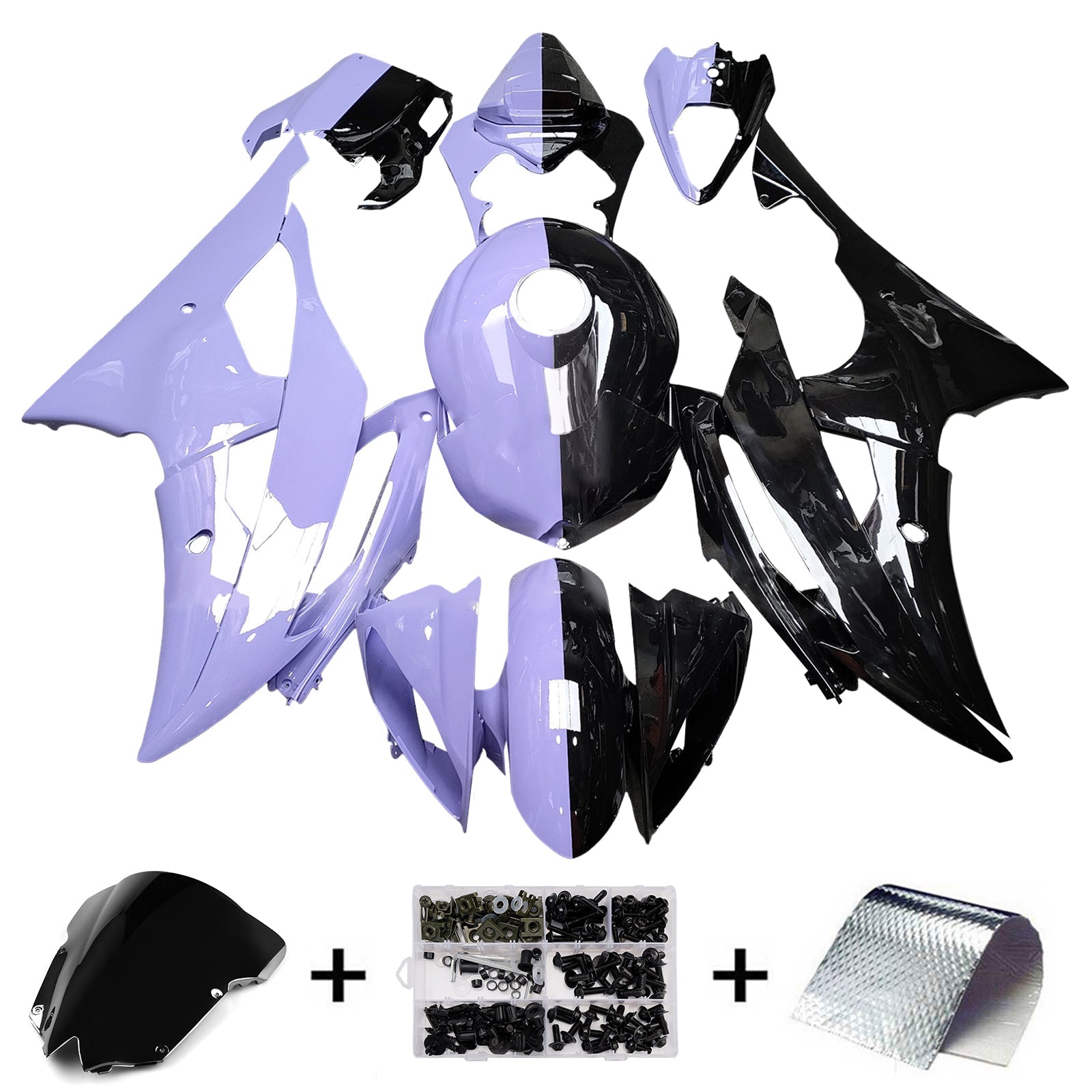 Injection Fairing Kit Bodywork Plastic ABS For Yamaha YZFR6 YZF-R6 2008-2016