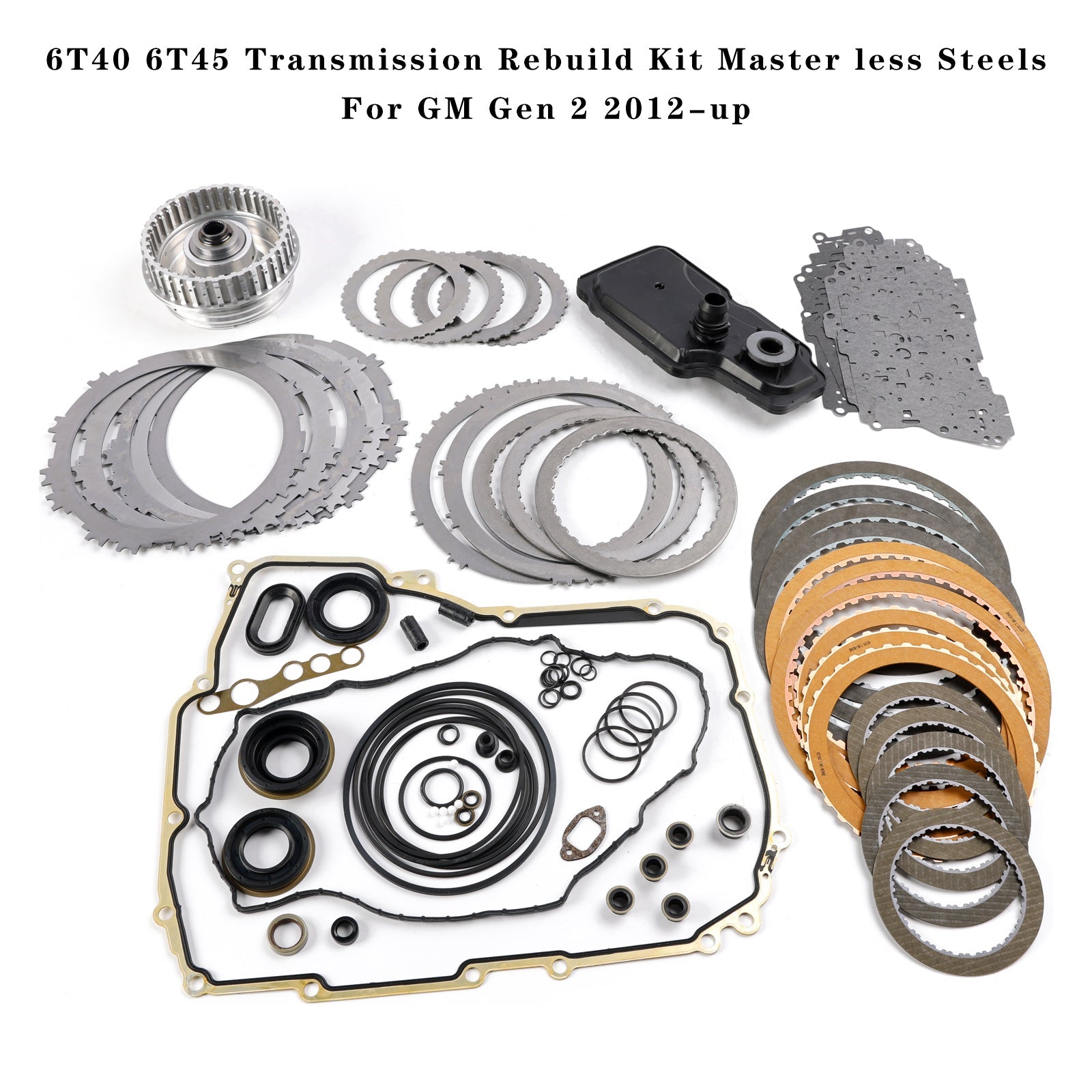 6T40 6T45 Transmission Rebuild Kit Master less Steels For GM Gen 2 2012-up
