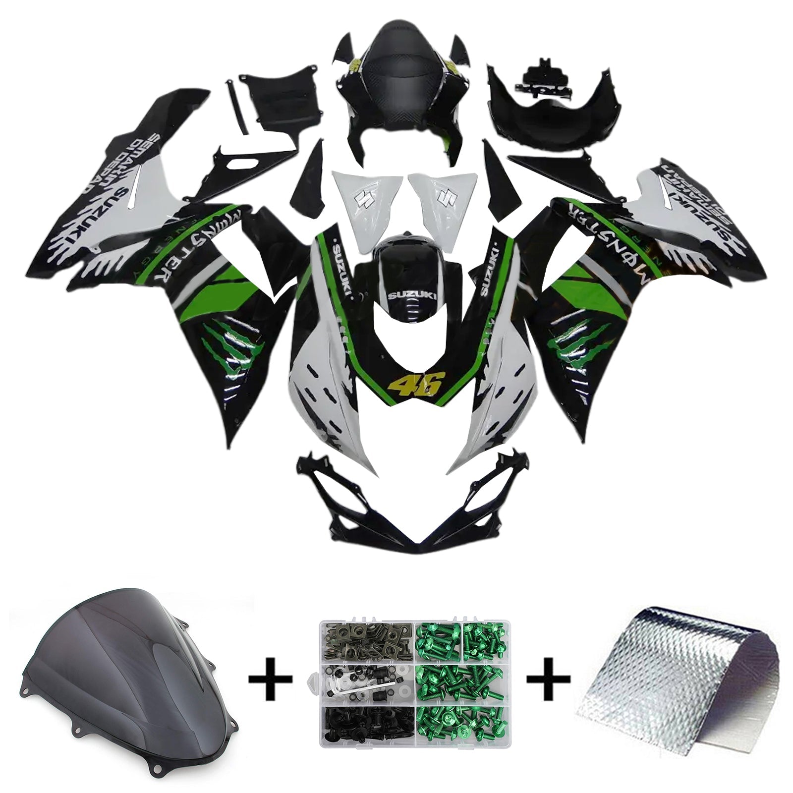Amotopart Suzuki GSXR 600/750 2011-2025 K11 Fairing Kit Bodywork Plastic ABS