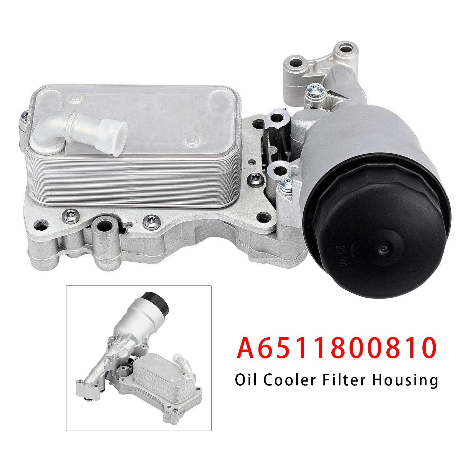 2006-2018 Mercedes Sprinter 3.5-t Platform,Box,Bus Engines Oil Cooler Filter Housing + Cooler A6511800610