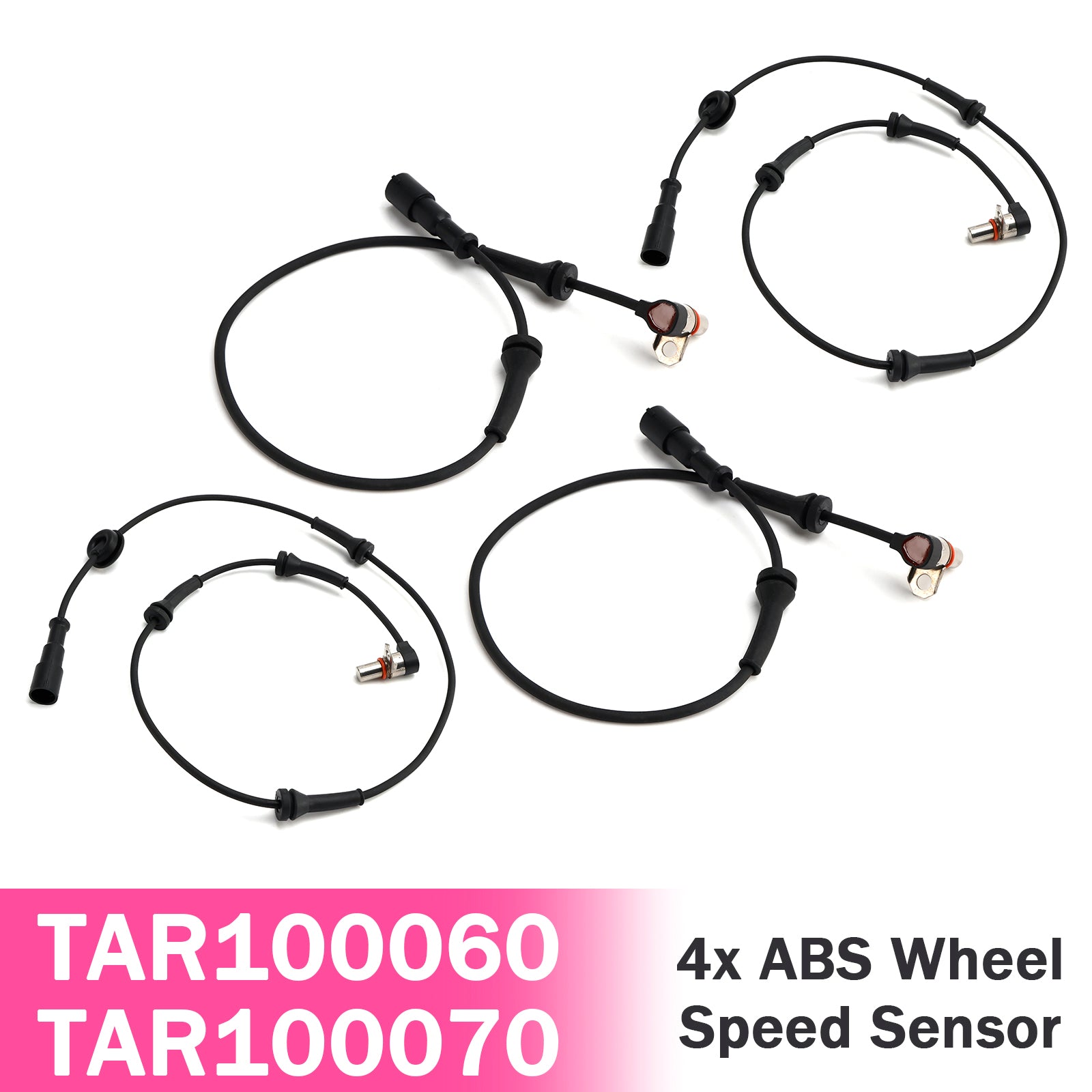 4x ABS Wheel Speed Sensor for Land Rover Discovery 4.0 TAR100060 TAR100070