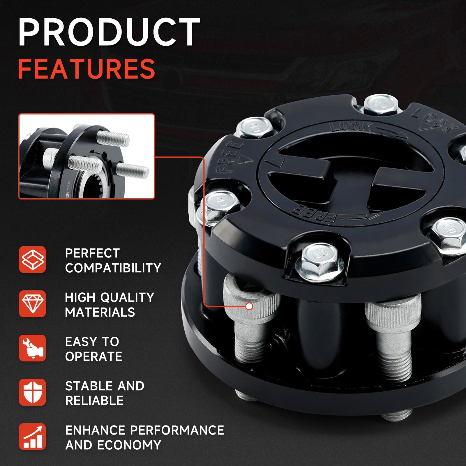 1987-1993 Holden Jackaroo 2X Free Wheeling Hubs 17 Spline