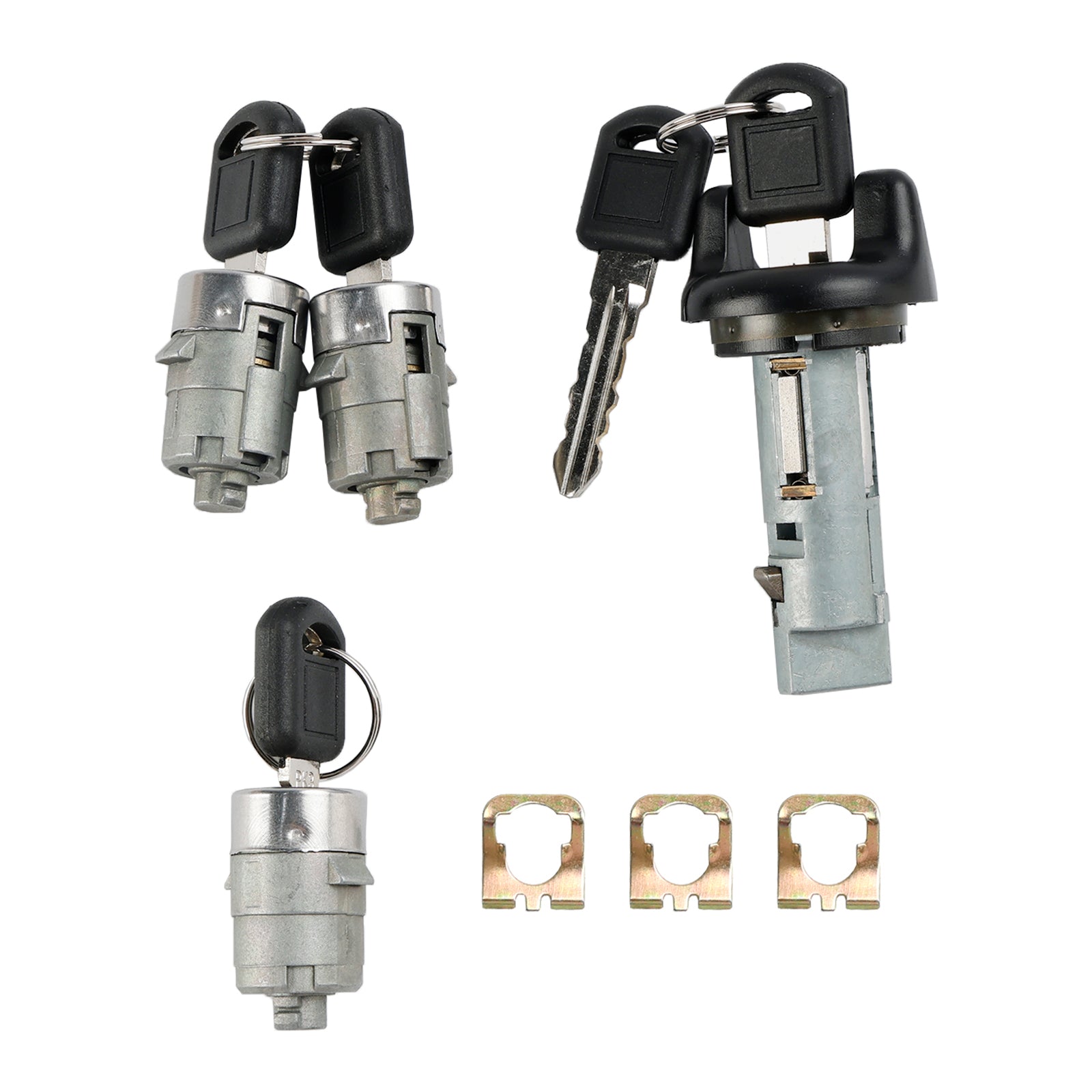 Ignition Key Switch Cylinder & 3 Door Lock Set W/2 Keys For Suburban Tahoe 1998-1999