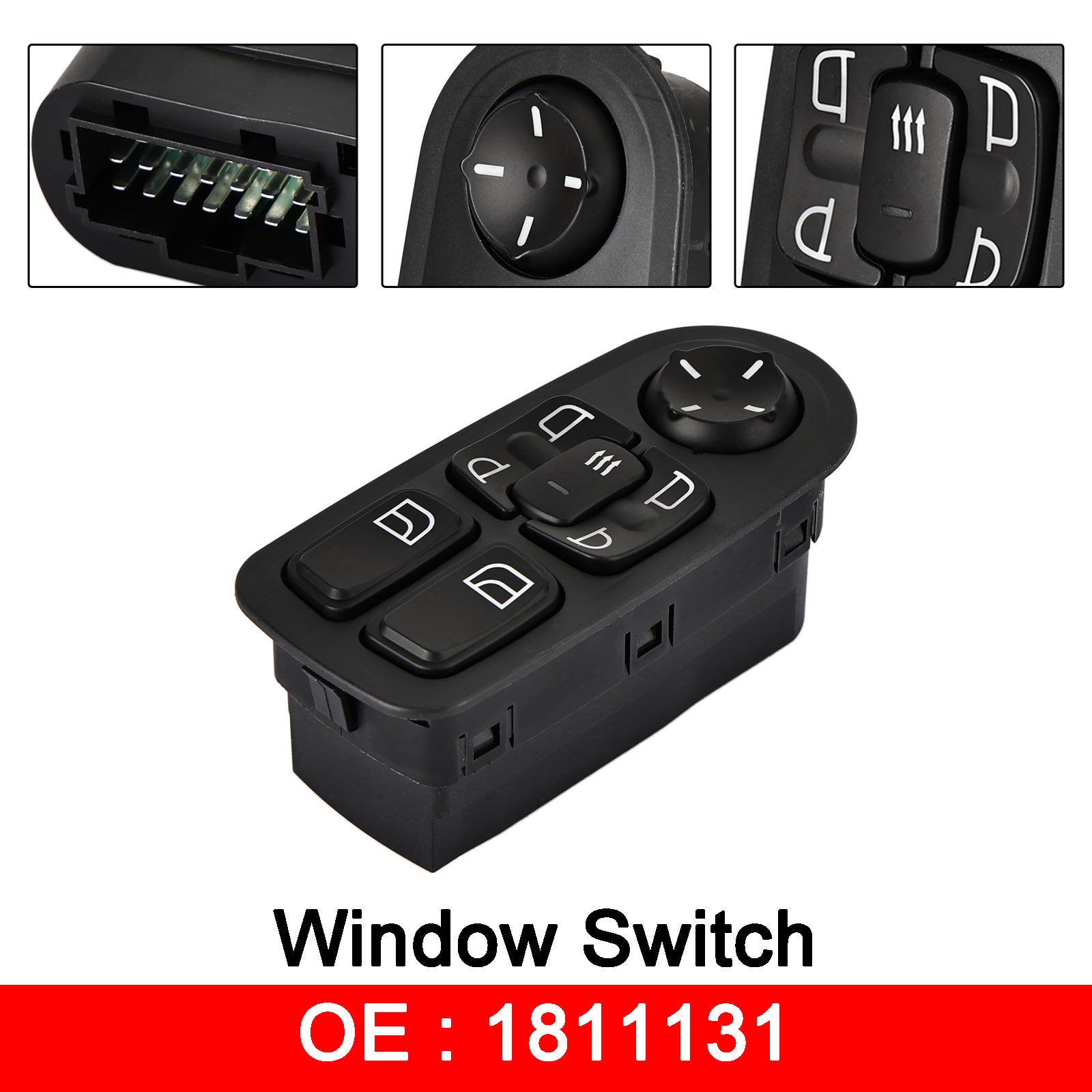 DAF CF/XF Series 1811131 24V Electric Master Power Window Switch