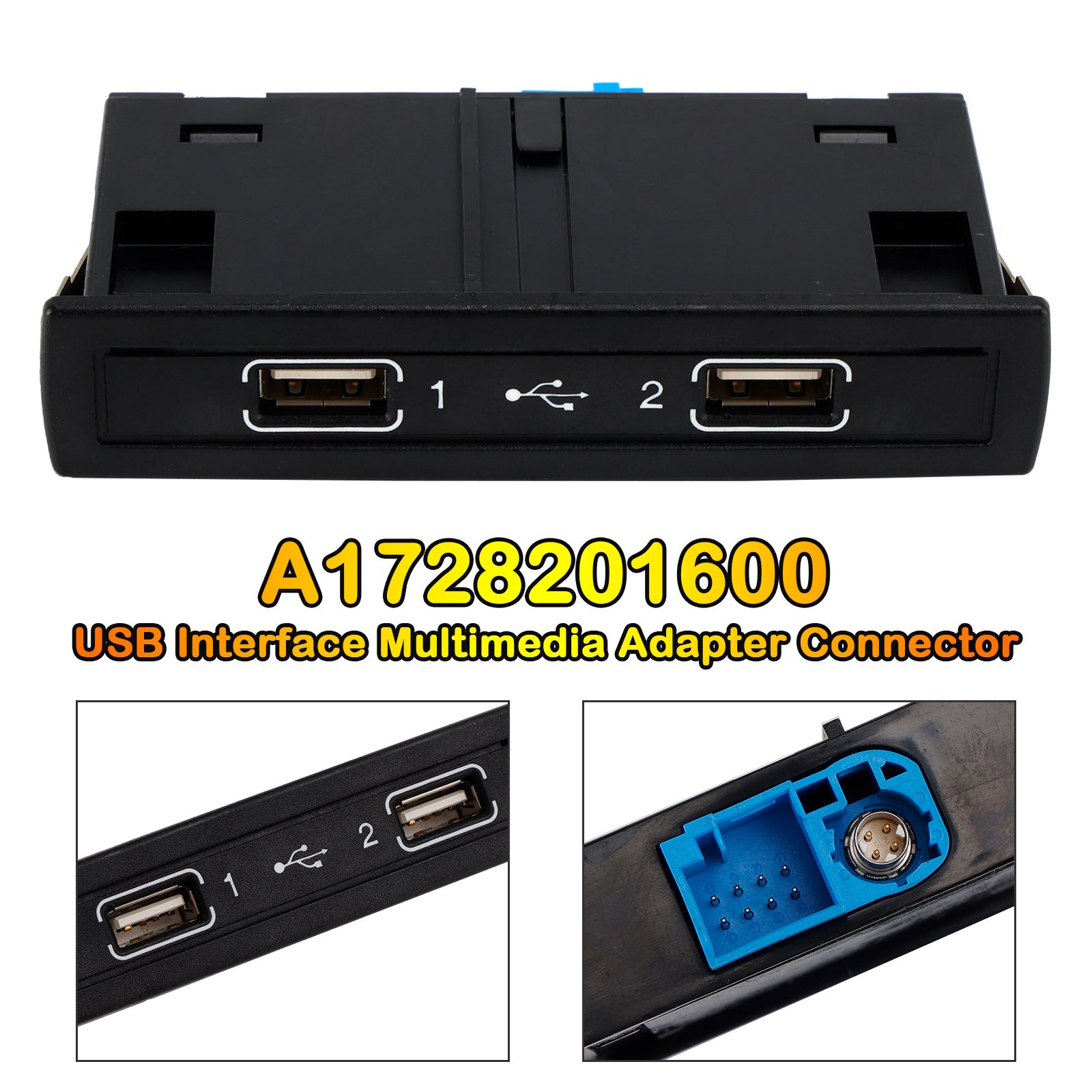 2011-2015 Mercedes-Benz SLK (R172) USB Interface Multimedia Adapter Connector A1728201600