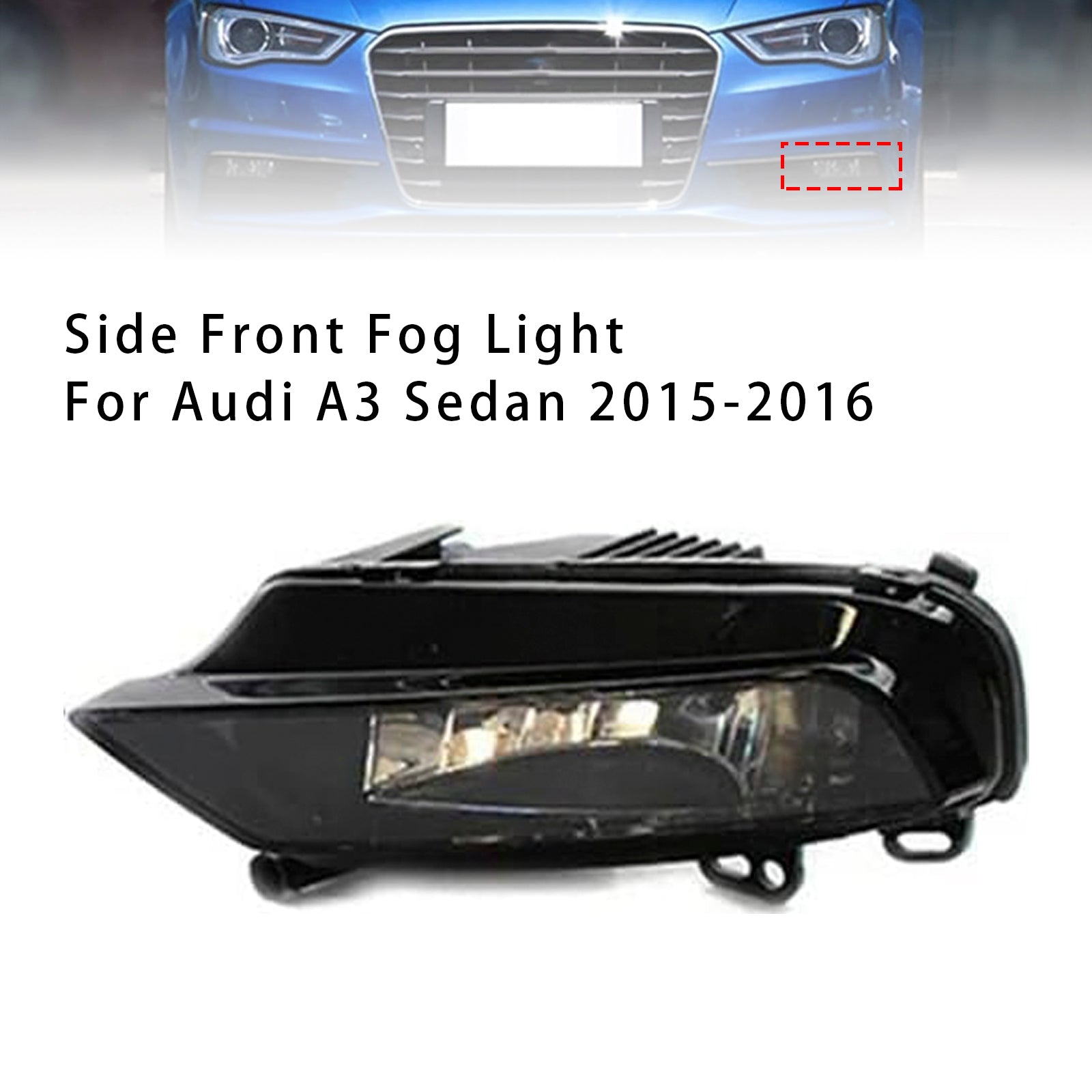 2015-2016 Audi A3 Saloon 1 Pcs Front Left Fog Light Lamps With Bulbs 8V0941699B