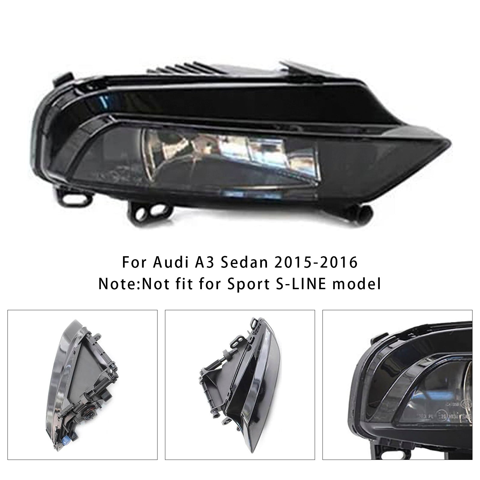 2015-2016 Audi A3 Saloon 1 Pcs Front Right Fog Light Lamps With Bulbs 8V0941700B