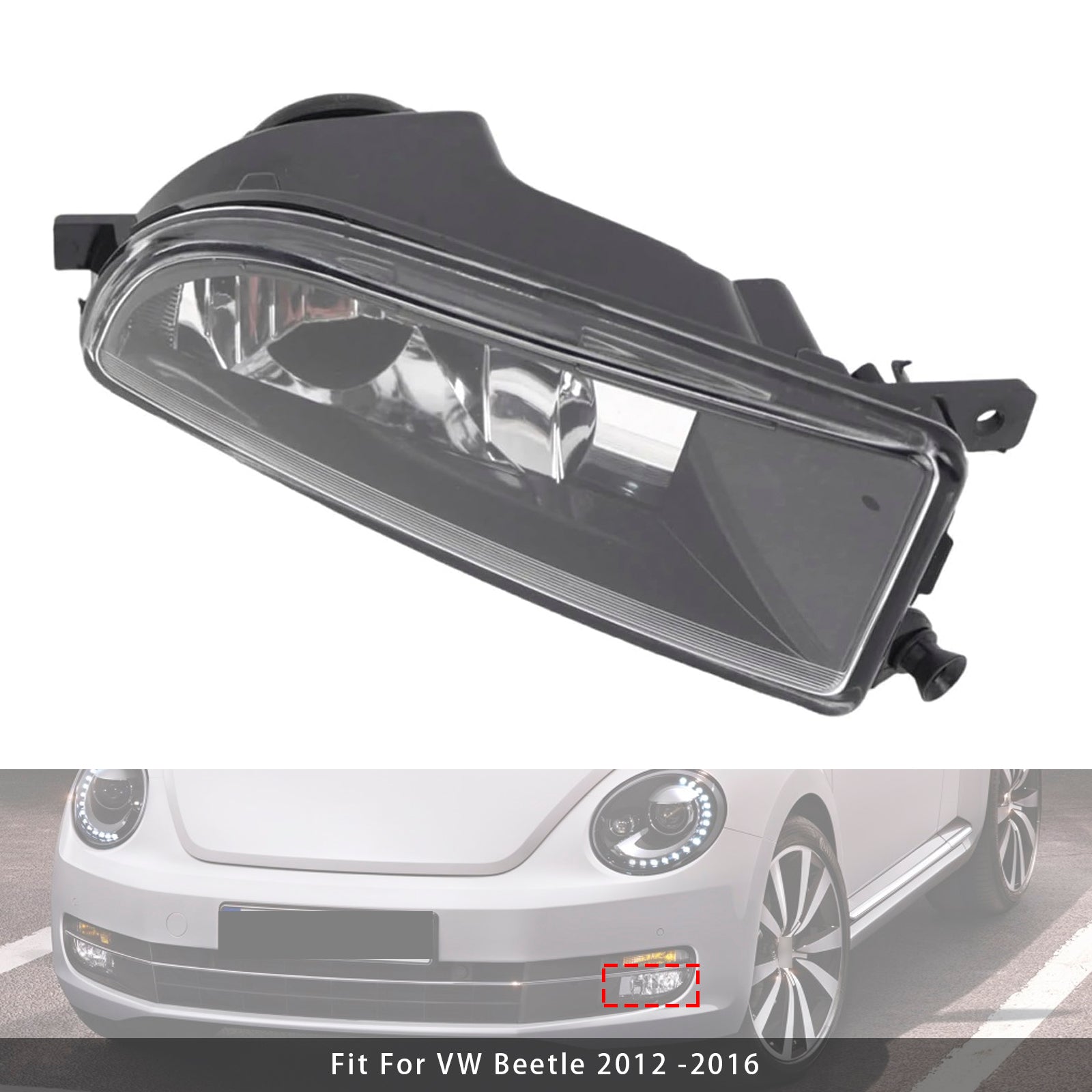 2012-2016 VW Beetle 1 Pcs Front Bumper Left Fog Light With Bulb 5C5941699A