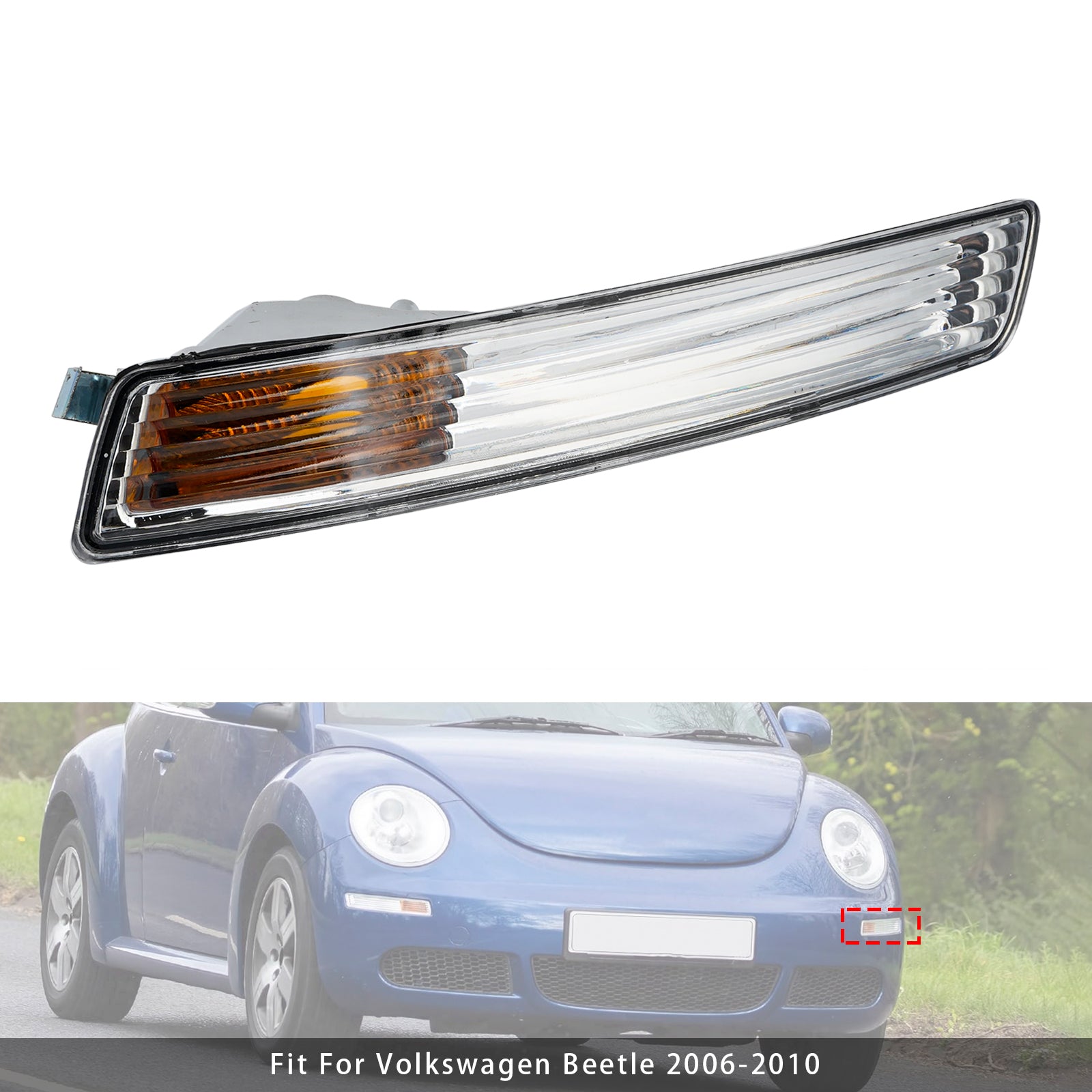 2006-2010 Volkswagen Beetle 1 Pcs Front Bumper Left Turn Signal Light 1C0953041R