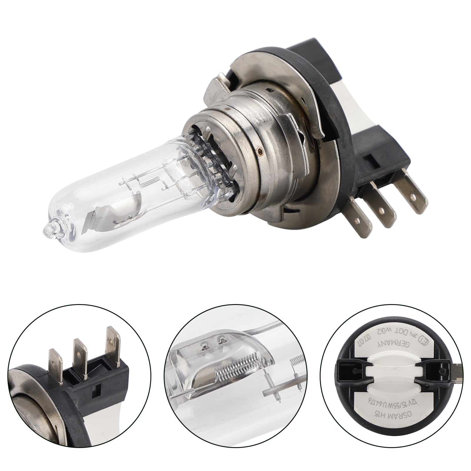 Genuine OSRAM H15 3200K Headlight Bulb lamp light DRL High beam 64176 Generic