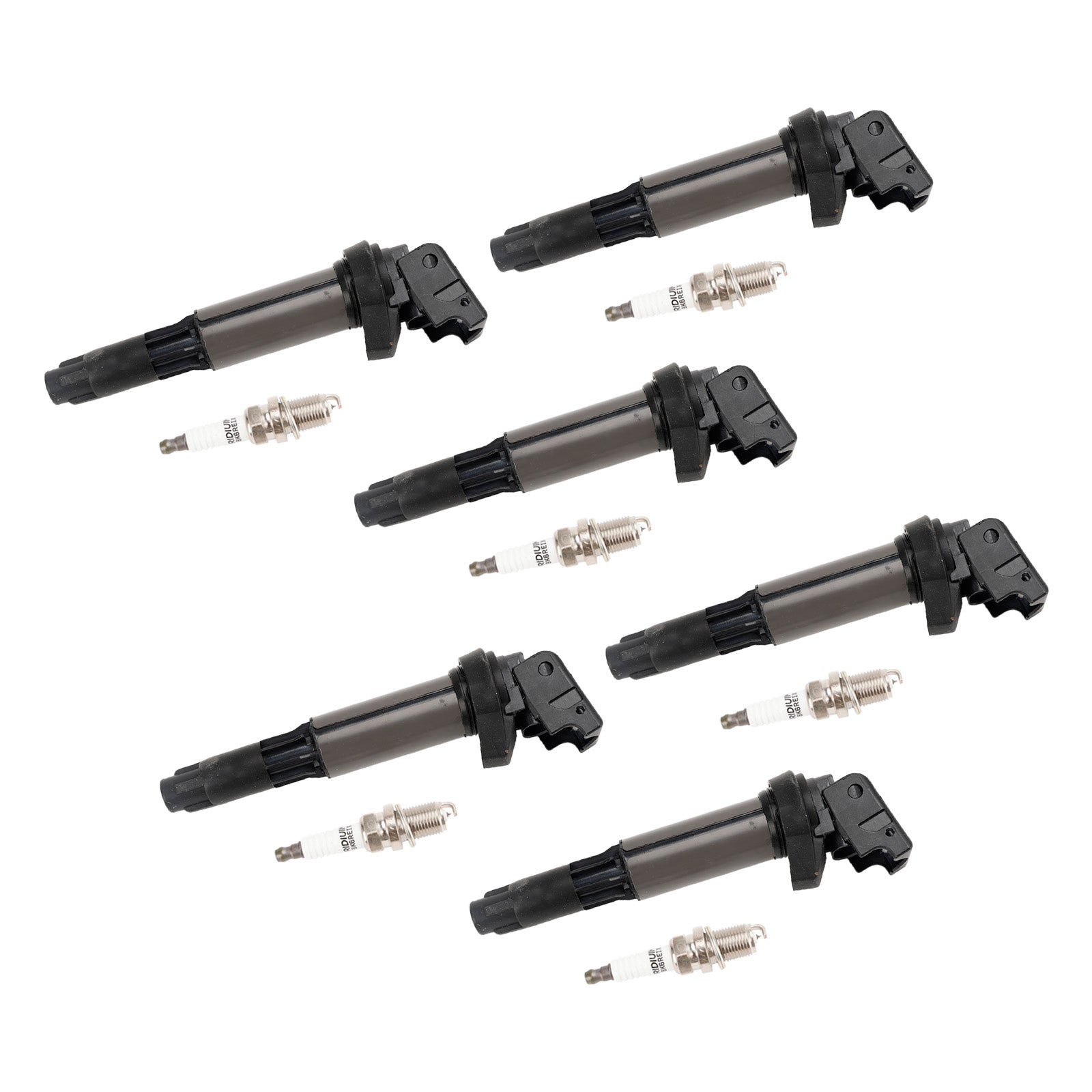 BMW 325 335 525 530i X5 Z4 2.5L 3.0L 6x Ignition Coil+Spark Plug UF515 UF522