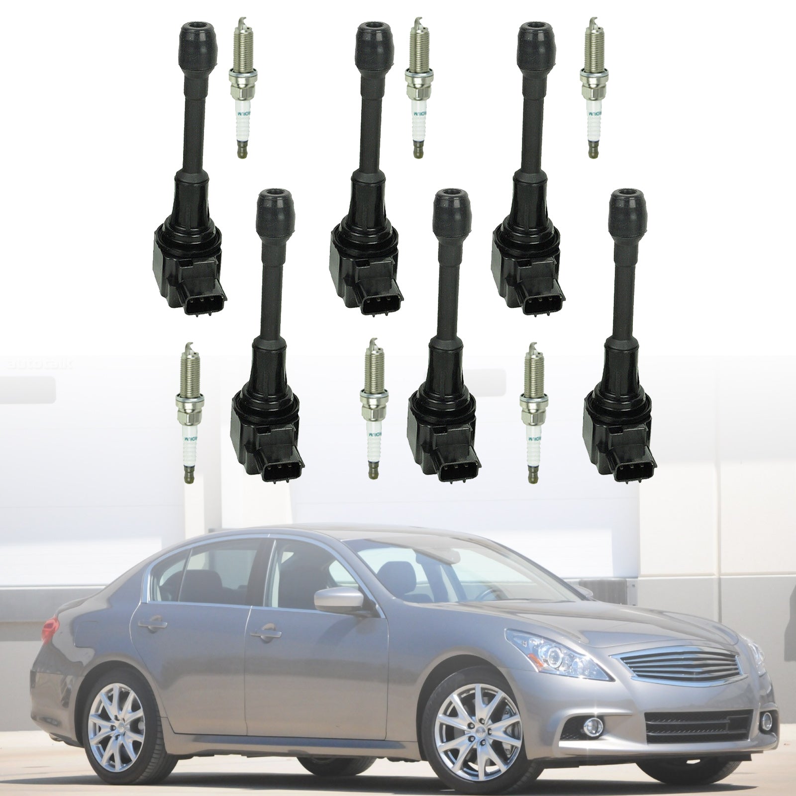 인피니티 G25 닛산 맥시마 3.5 V6 09-19 6 점화 코일+6 점화 플러그 UF550 페덱스 익스프레스