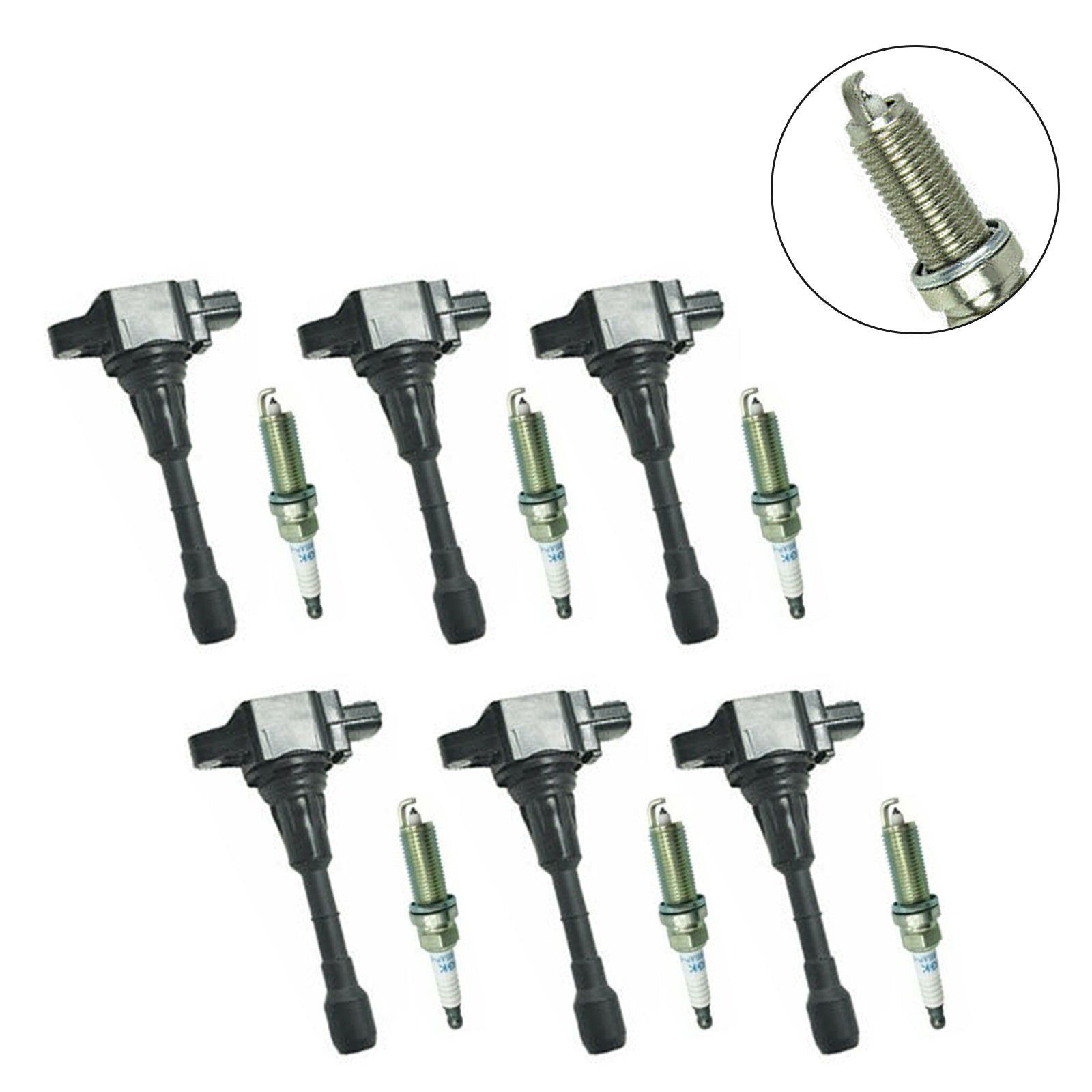 인피니티 G25 닛산 맥시마 3.5 V6 09-19 6 점화 코일+6 점화 플러그 UF550 페덱스 익스프레스