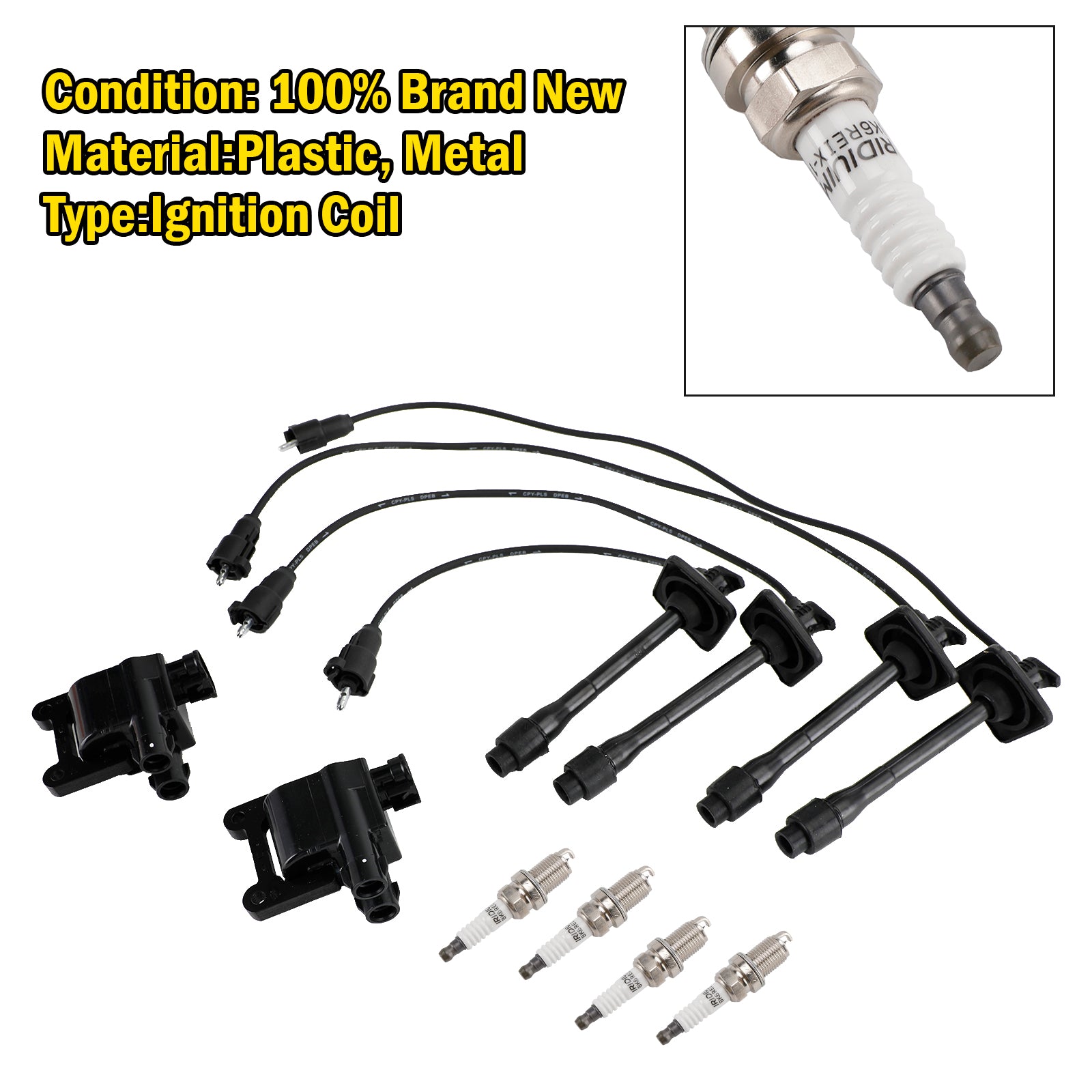 UF180 UF181 UF182 UF294 Ignition Coil+Wire+Spark Plug Kit For Toyota Camry RAV4 L4