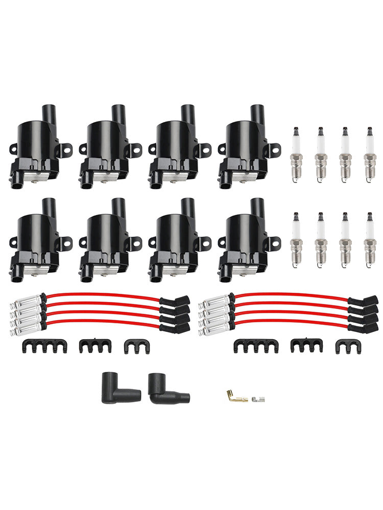 1999-2007 Silverado Sierra 1500 4.8L 5.3L 8Pack Ignition Coil+Spark Plug+Wires Set UF262
