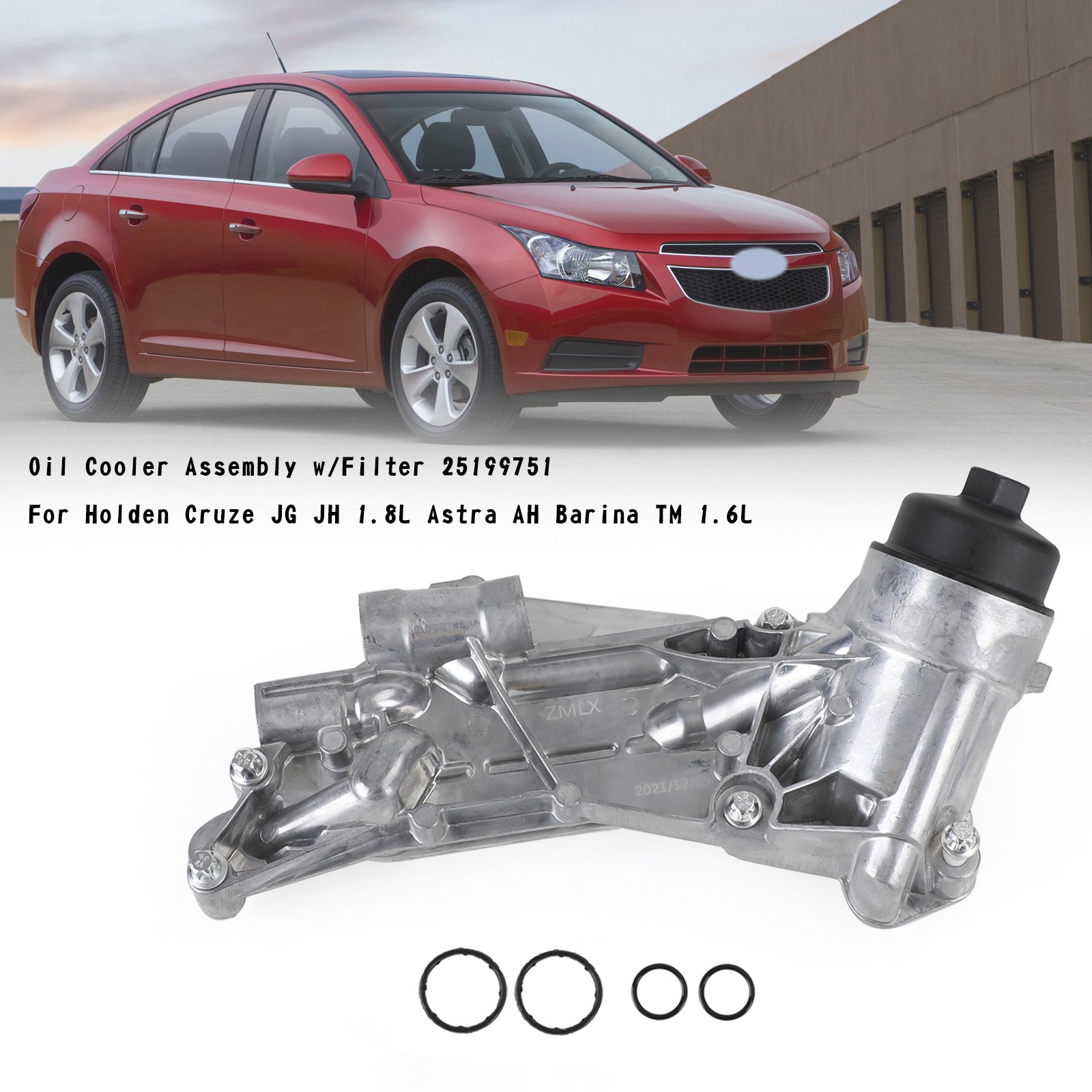 2007-2010 Astra AH (Z18XER 1.8L Petrol) Oil Cooler Assembly w/Filter 25199751 93186324