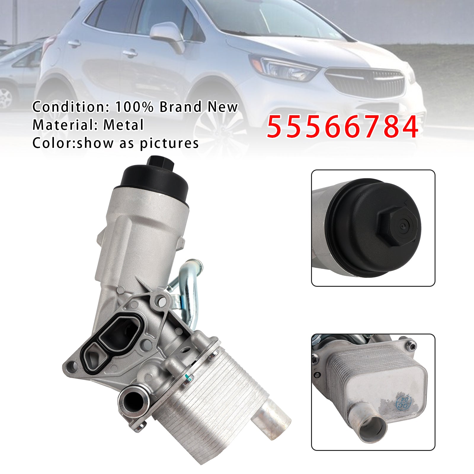 2015-2019 Chevrolet Trax 1.4L L4 - Gas Oil Filter Housing Oil Cooler 55566784 55593189 55594651