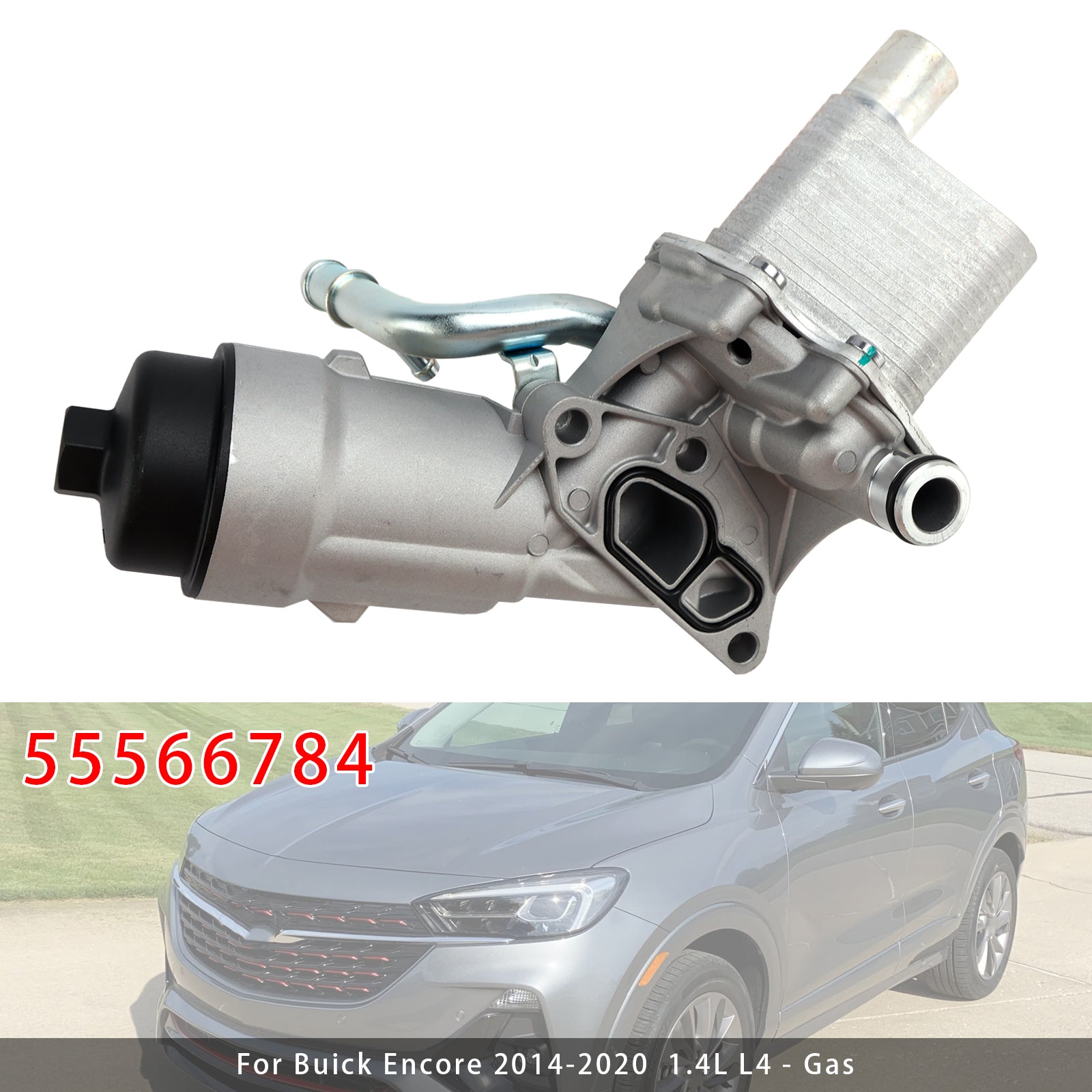 2015-2019 Chevrolet Trax 1.4L L4 - Gas Oil Filter Housing Oil Cooler 55566784 55593189 55594651