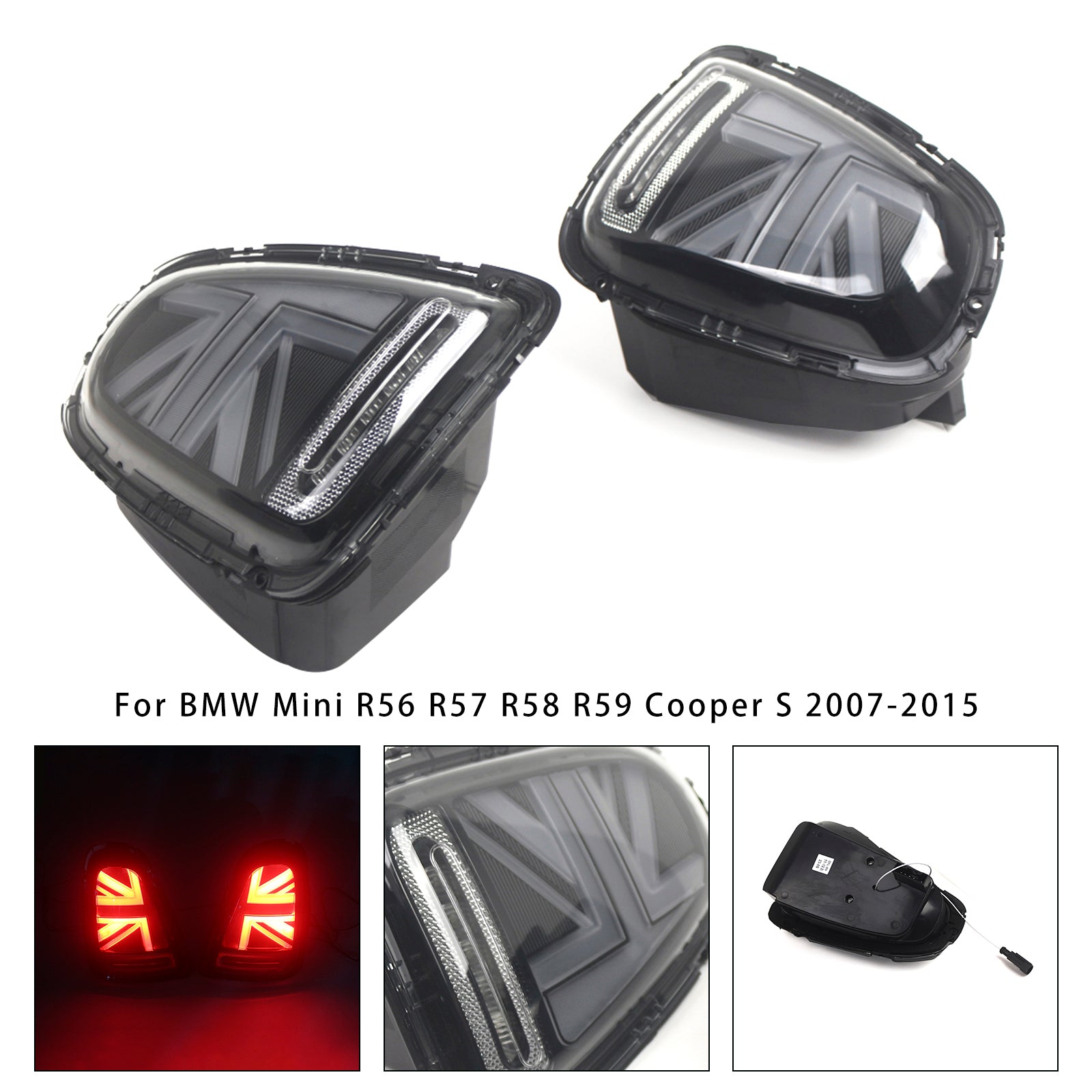 L&R LED Tail lights Lamps For BMW Mini R56 R57 R58 R59 Cooper S 2007-2015 Grey
