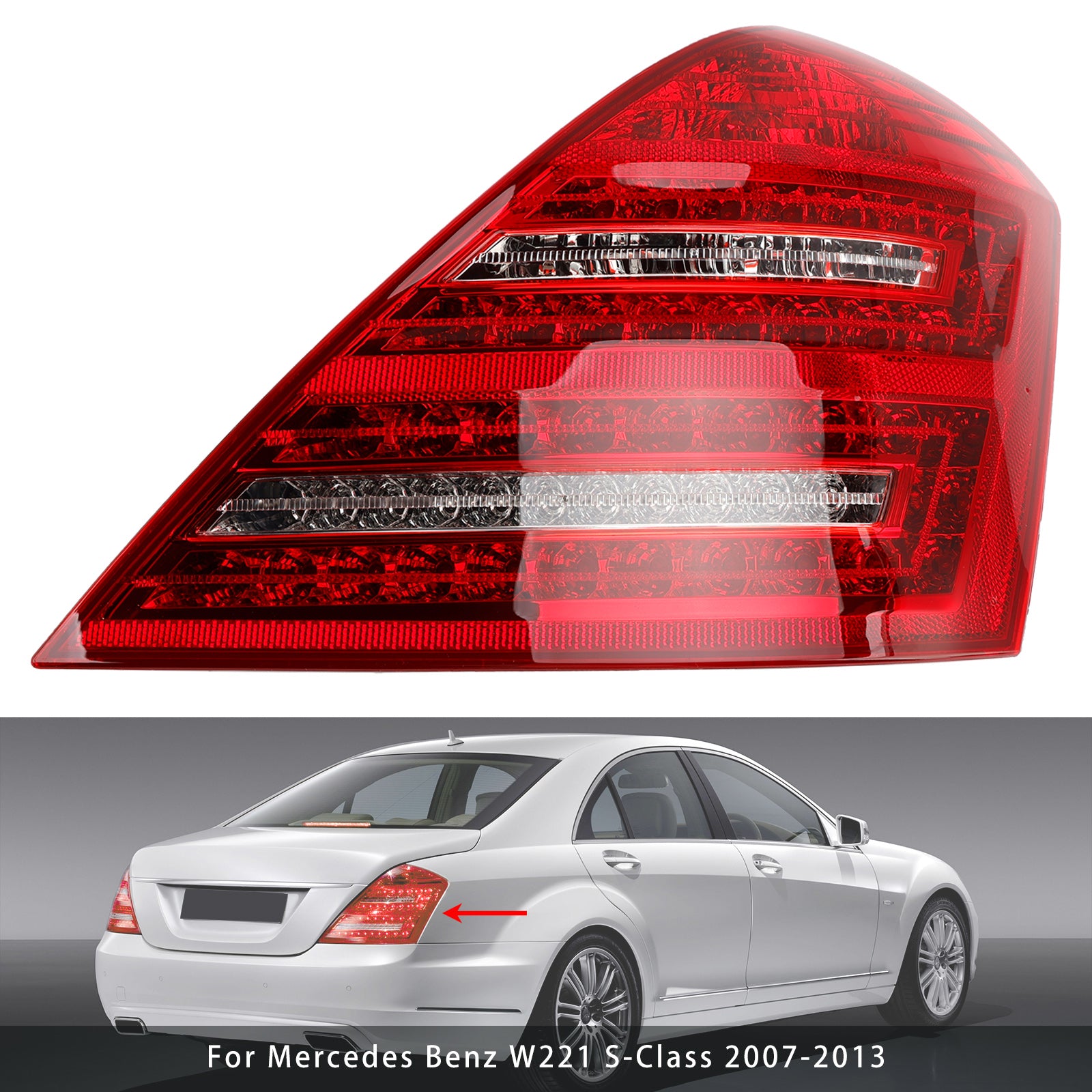 2007-2013 Mercedes Benz W221 S-Class Right LED Tail Light Lamp 2218201464