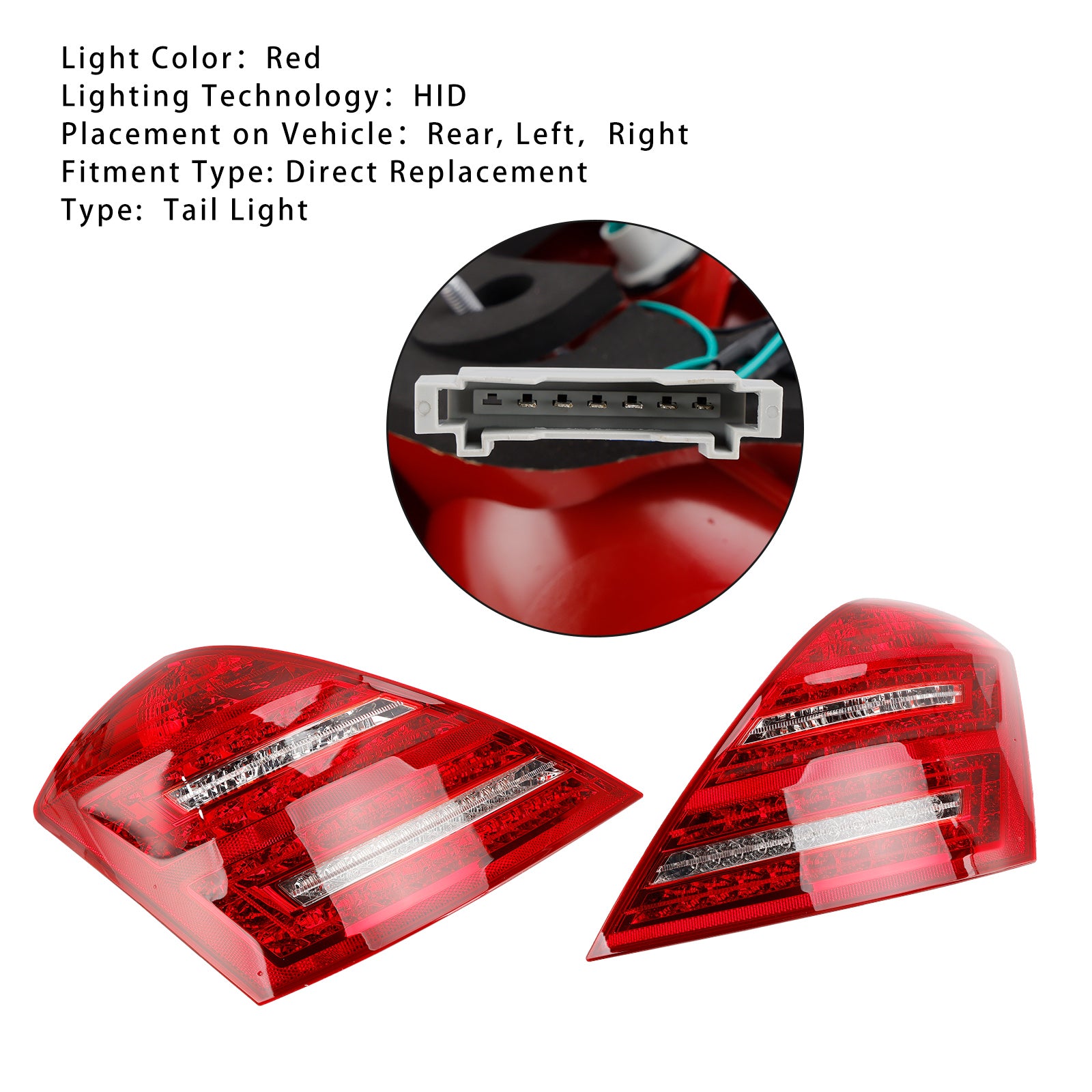 2007-2013 Mercedes Benz W221 S-Class Left+Right LED Tail Light Lamp 2218201364 464