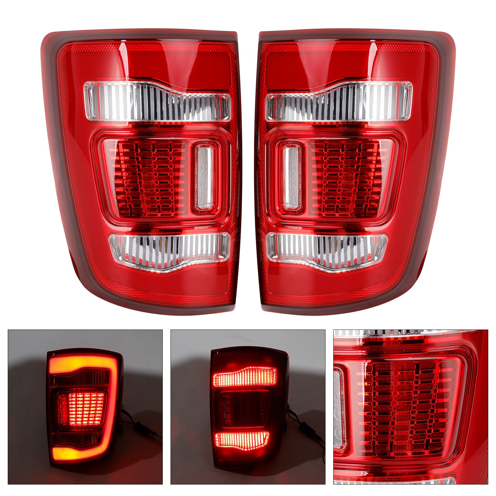 2009-2018 Dodge Ram 1500 Left+Right LED Tail Light Assembly