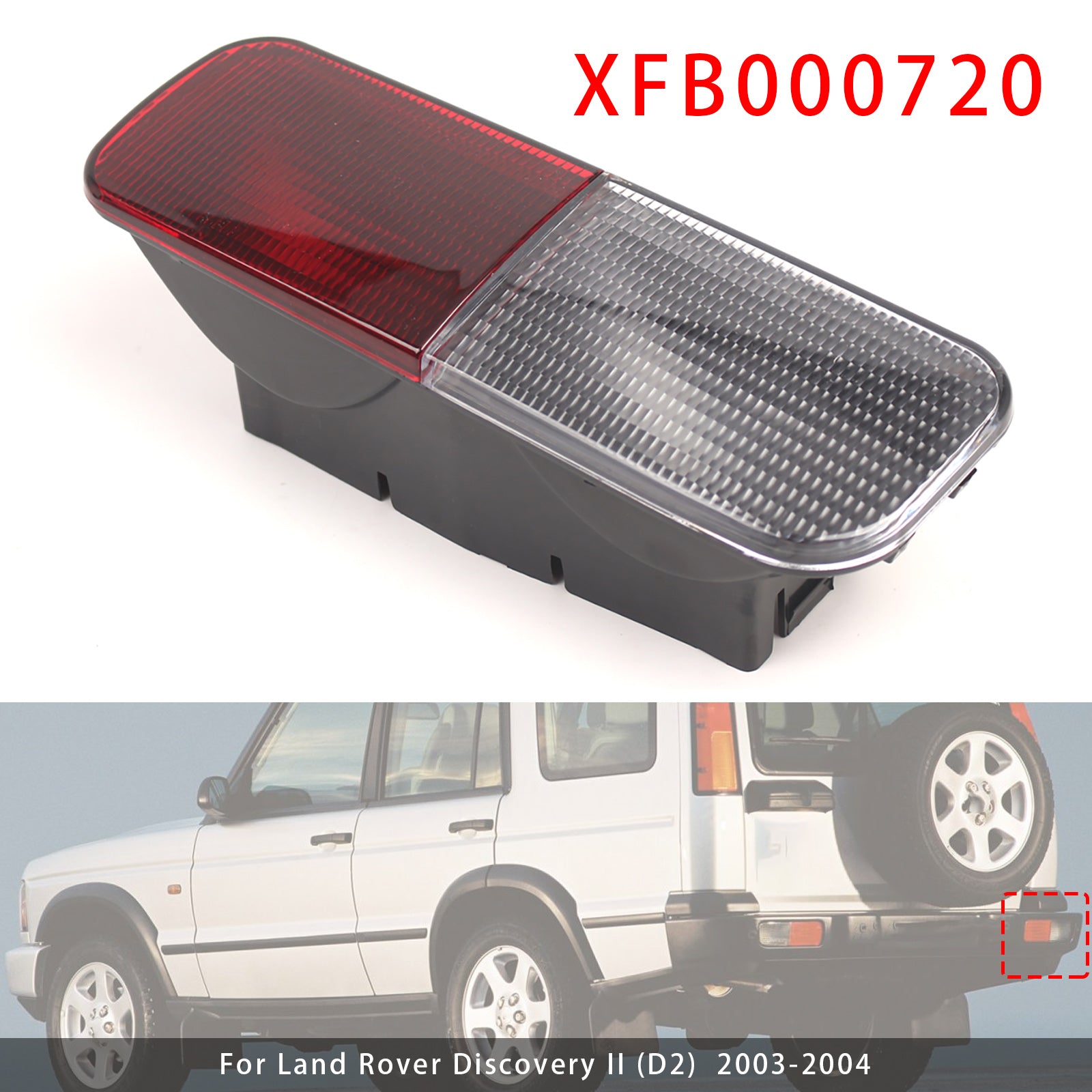 2003-2004 Land Rover Discovery 2 Right Rear Bumper Light Reverse Fog Lamp