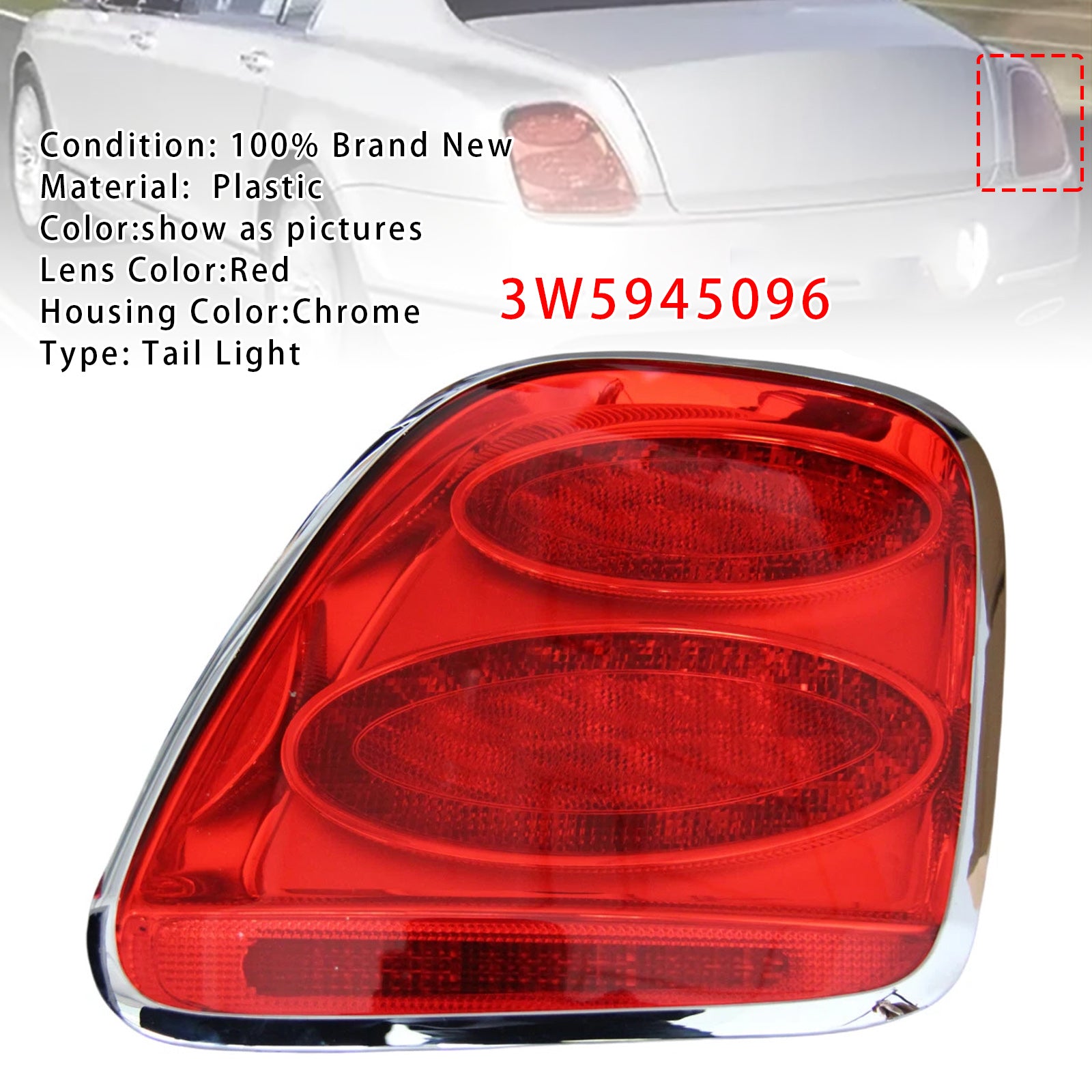 Right Tail Light For Bentley Continental Flying Spur 2009-2012