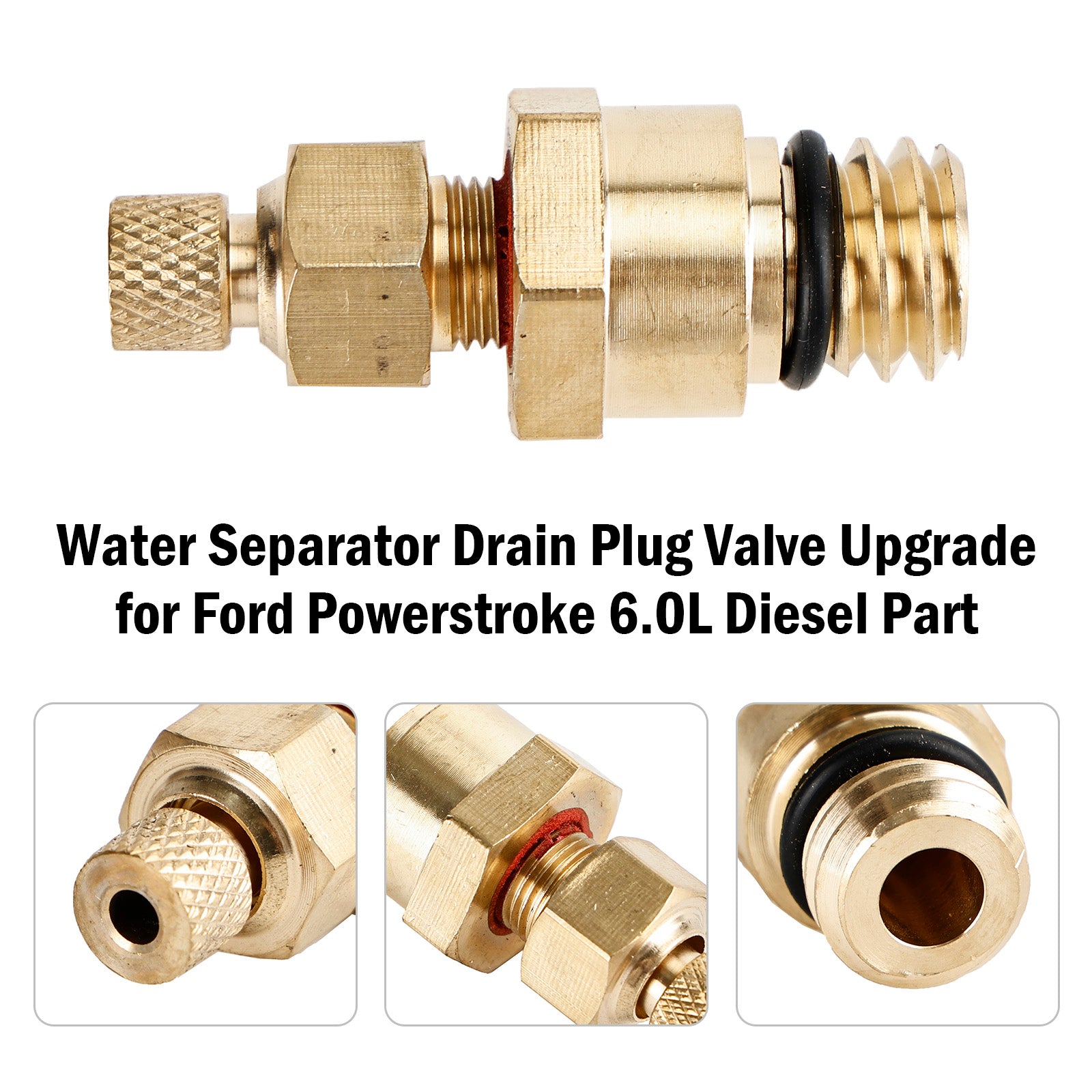 Ford Powerstroke 6.0L Diesel Part Water Separator Drain Plug Valve Upgrade